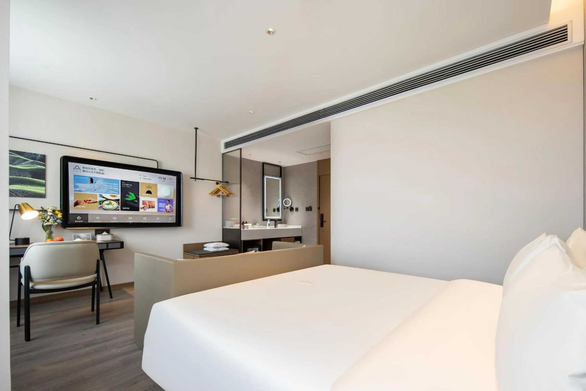 Bed in Atour Hotel Tianjin Zhongbei Haitai Industrial Park