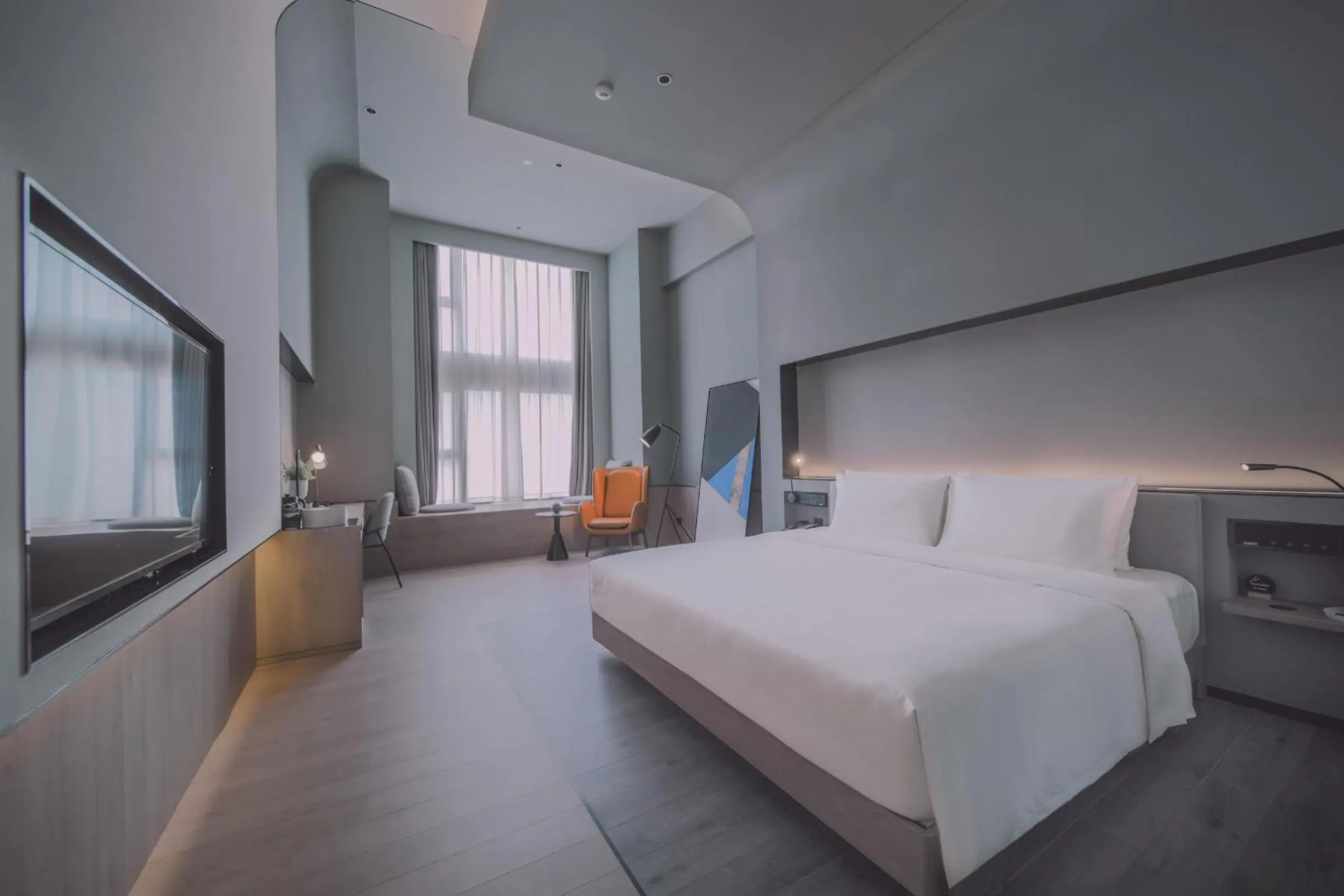 Bedroom, Bed in Atour S Hotel Shanghai Hongqiao Center Aegean-Late night Congee