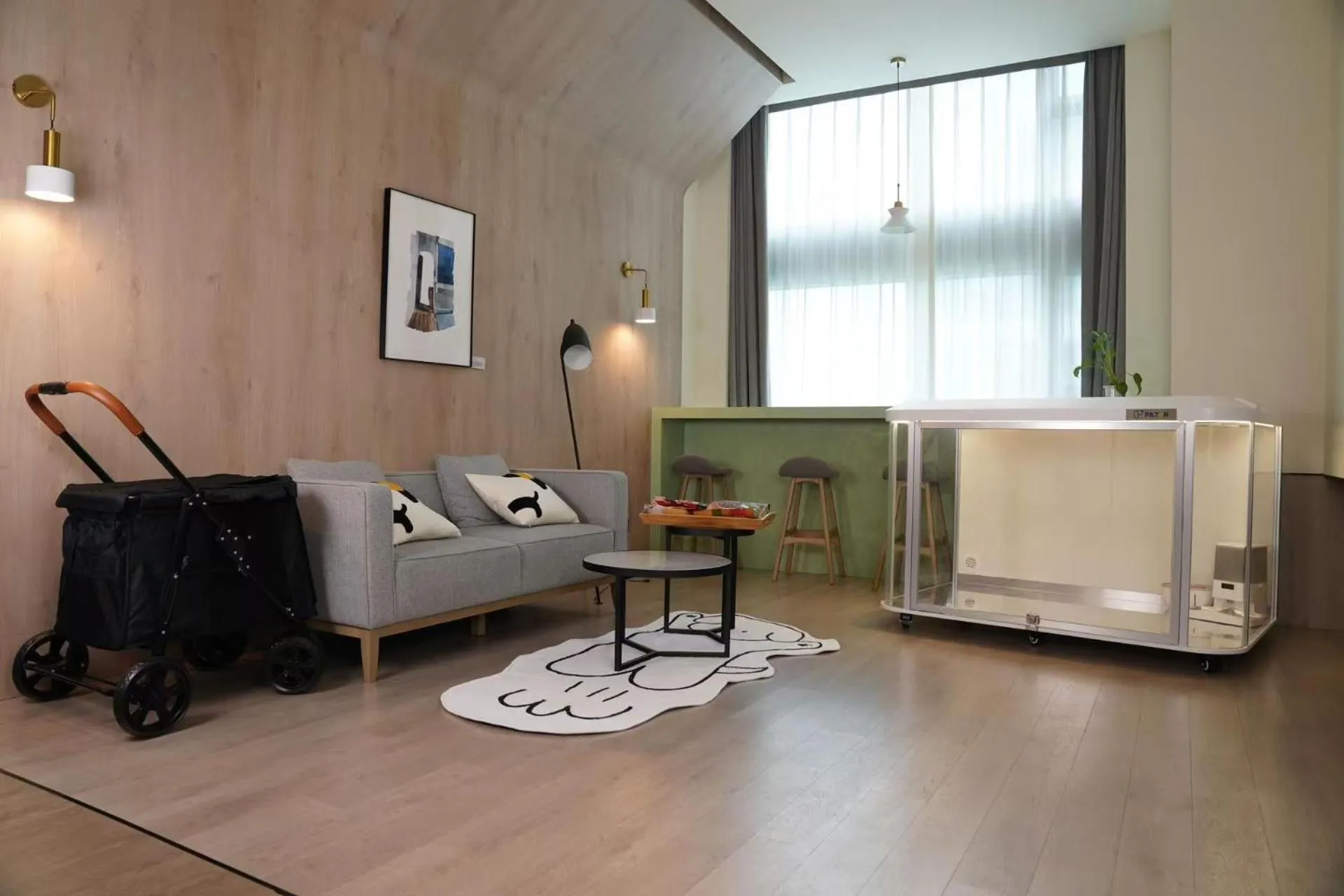 Living room in Atour S Hotel Shanghai Hongqiao Center Aegean-Late night Congee