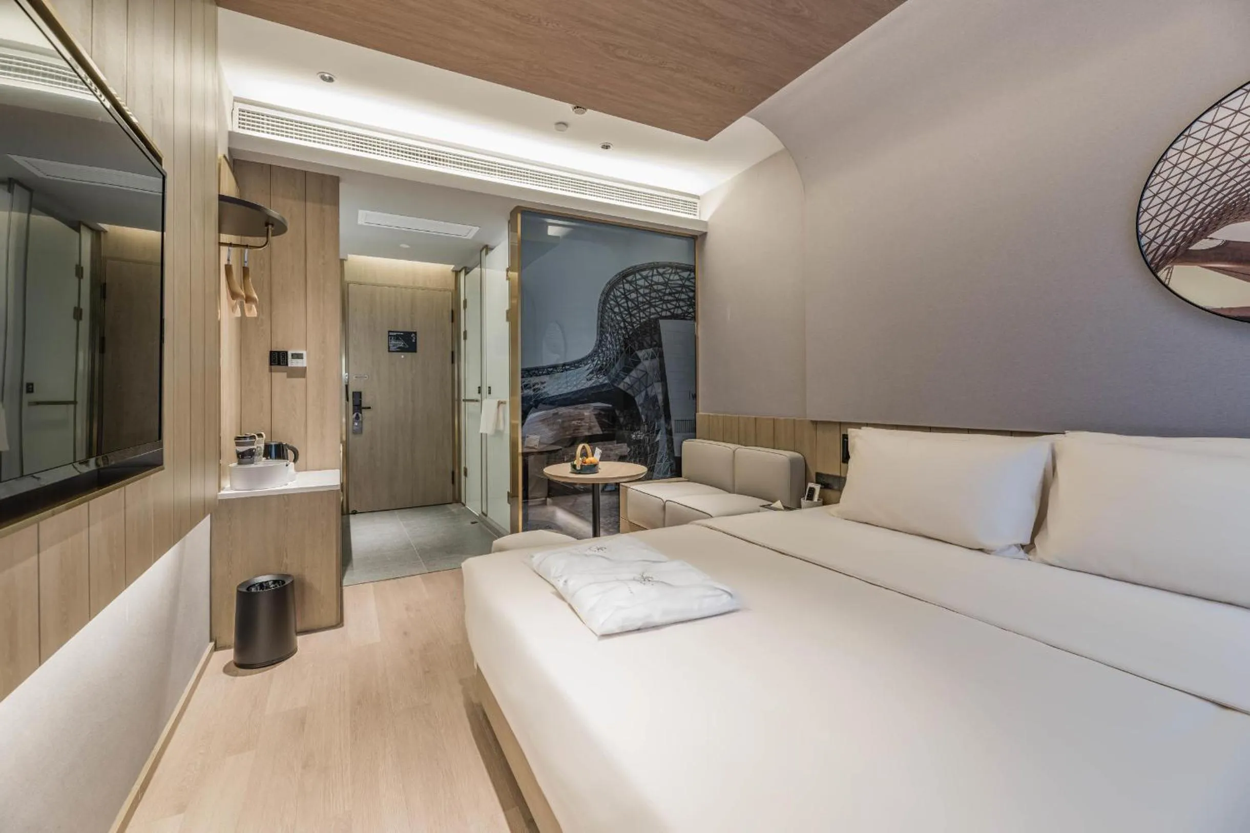 Bed in Atour Hotel,Shanghai World Expo Center Yaohua Road