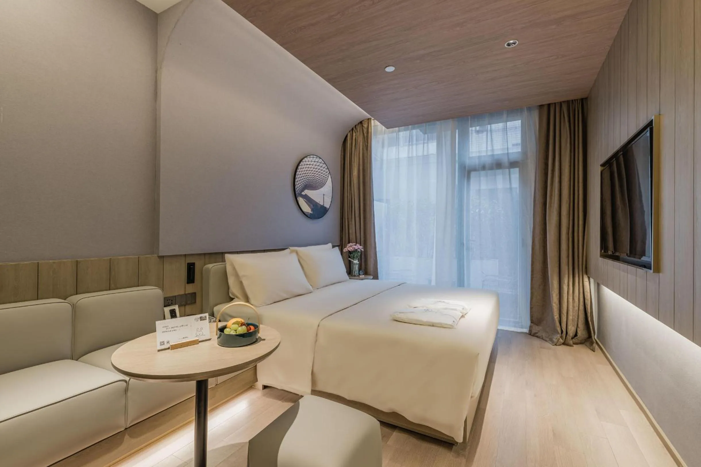 Bed in Atour Hotel,Shanghai World Expo Center Yaohua Road