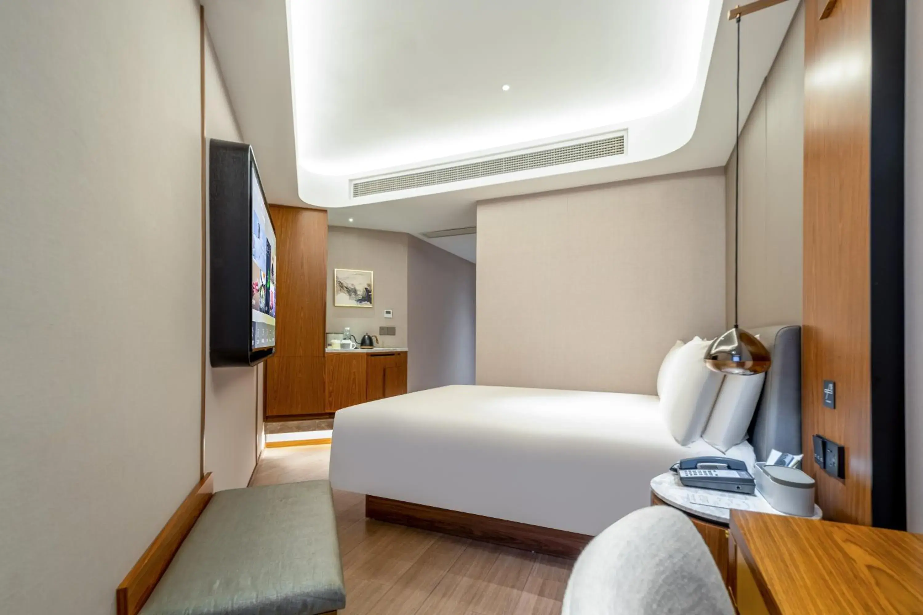 Bed in Atour X Hotel Shanghai Lujiazui Binjiang Avenue Bed in Atour X Hotel Shanghai Lujiazui Binjiang Avenue