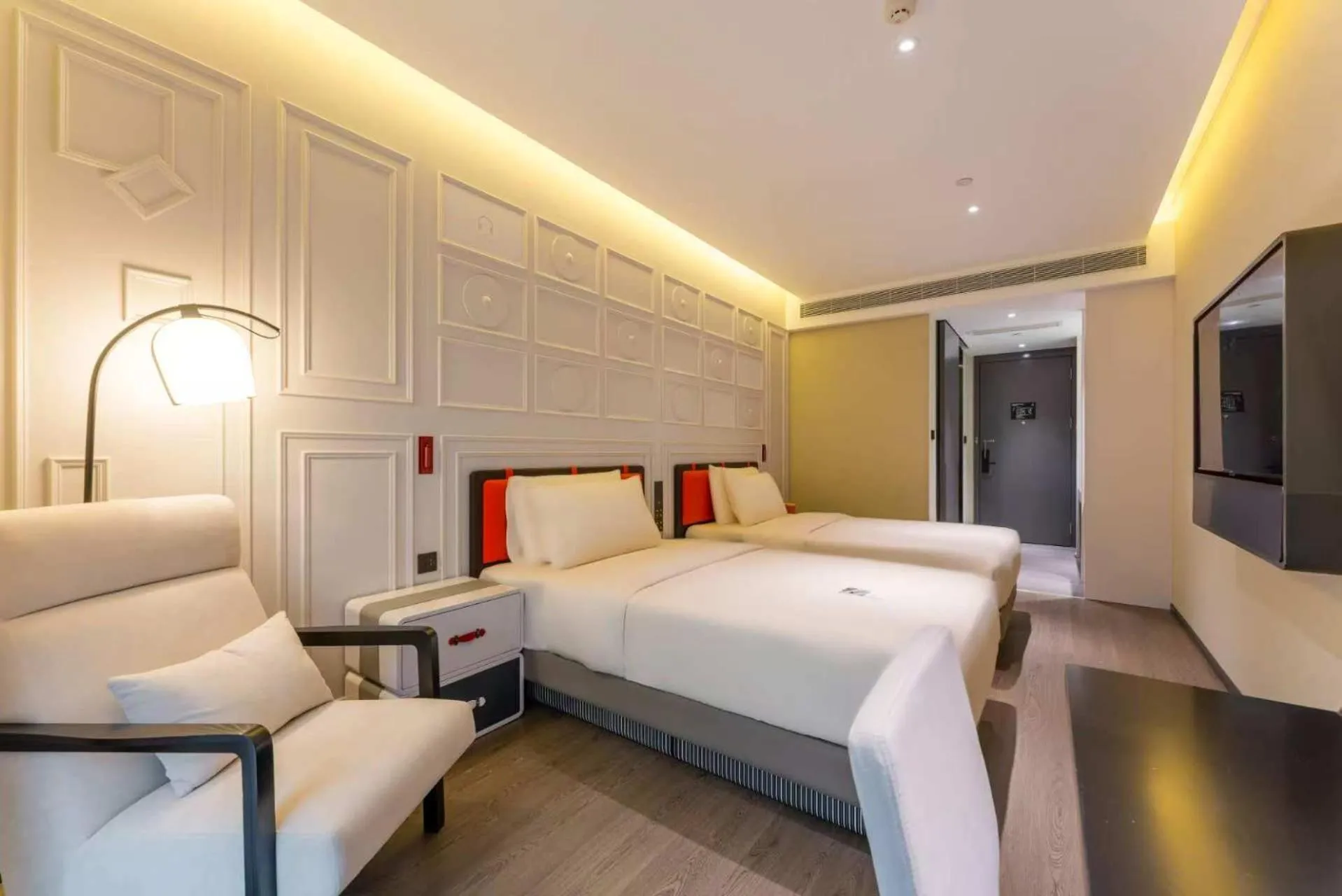 Bed in Atour Hotel Chongqing Tiandi NetEase Cloud Music