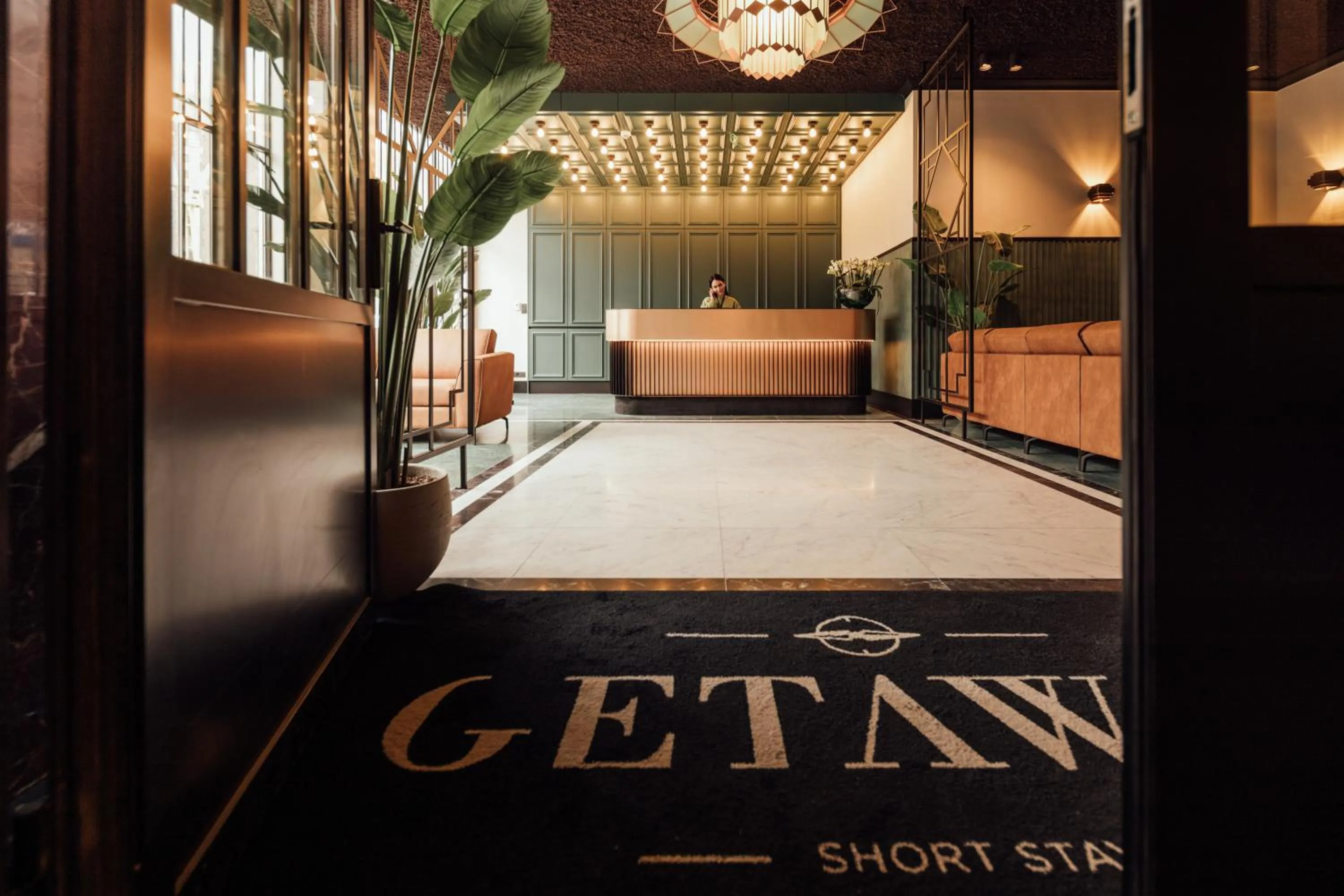 Lobby or reception in Getaway Liège