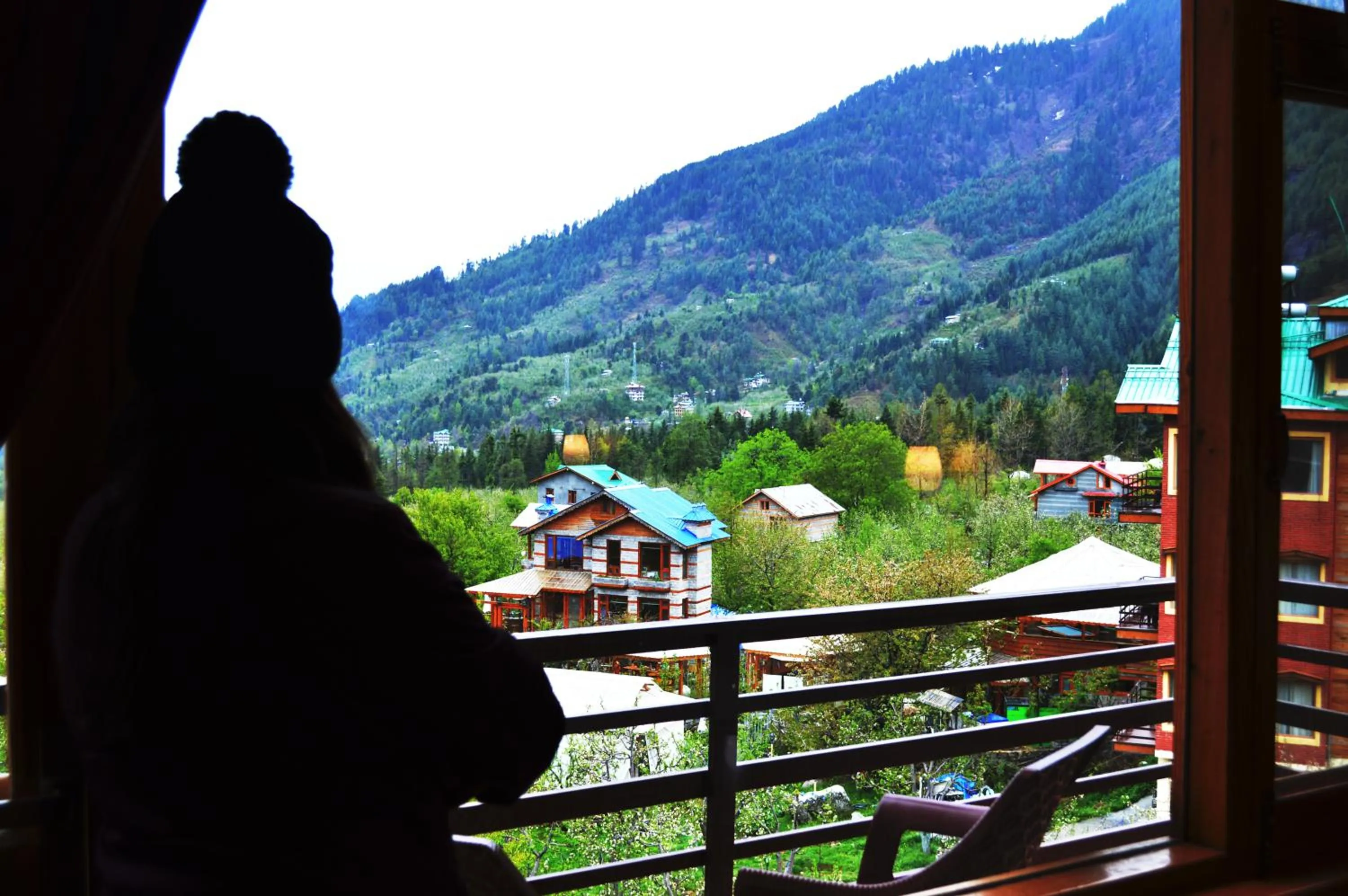 Balcony/Terrace in Manali Outdoor Retreat by Sheosante