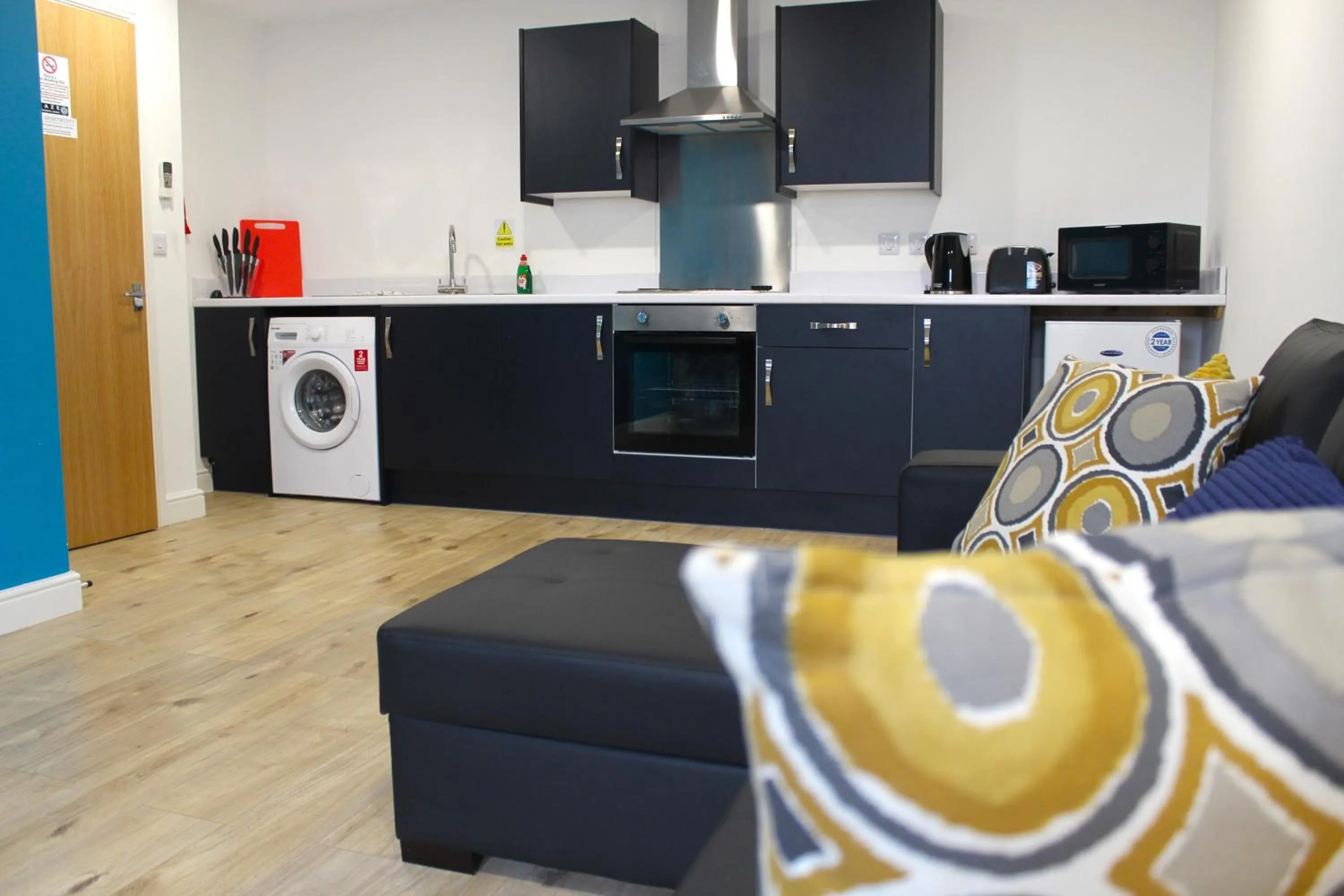 kitchen in Maze apartments and rooms Free parking