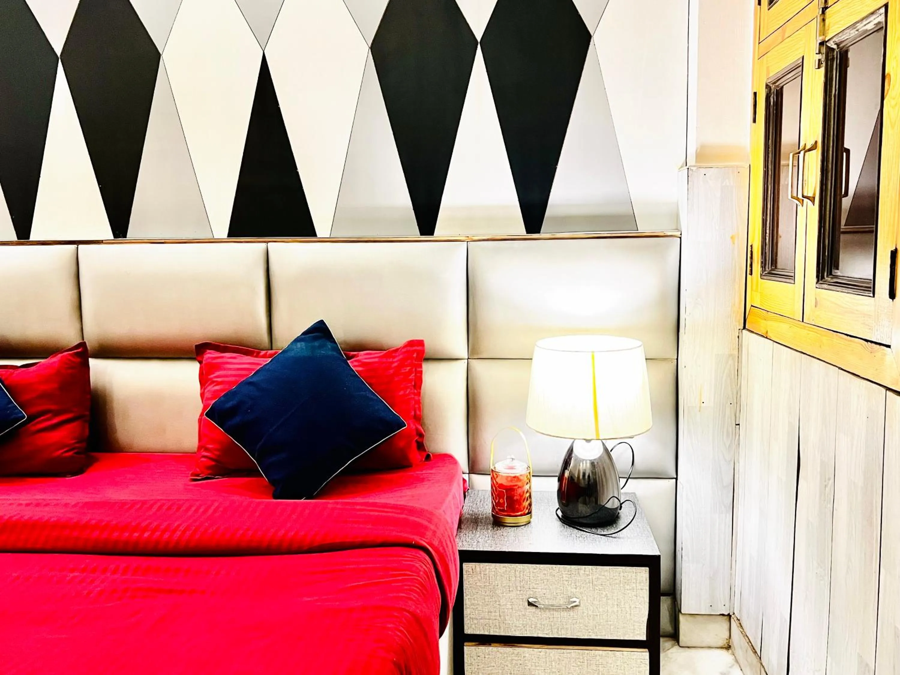 Decorative detail in Divine Inn Hotel Near Rajouri Garden Main Market