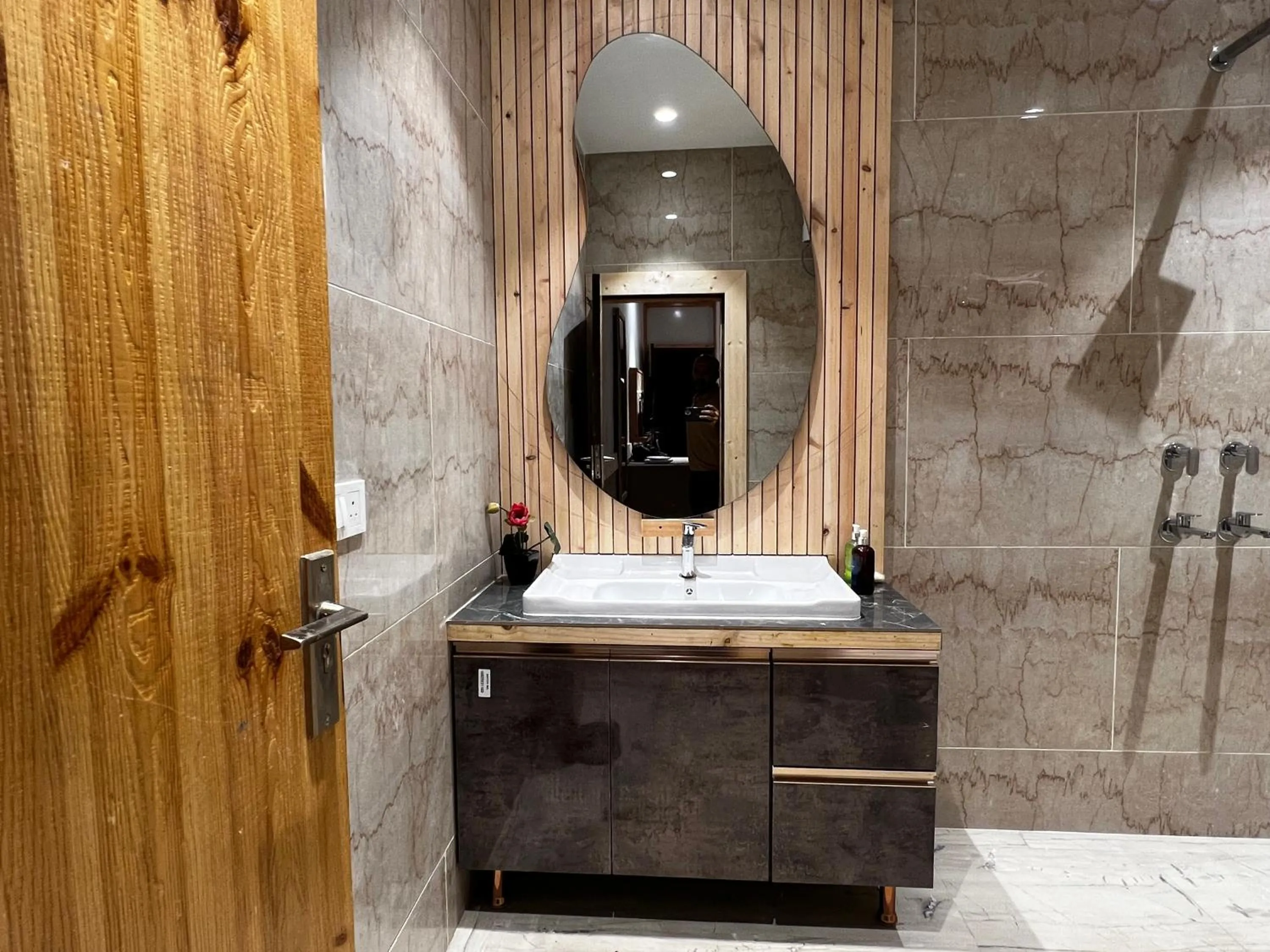 Shower in Divine Inn Hotel Near Rajouri Garden Main Market