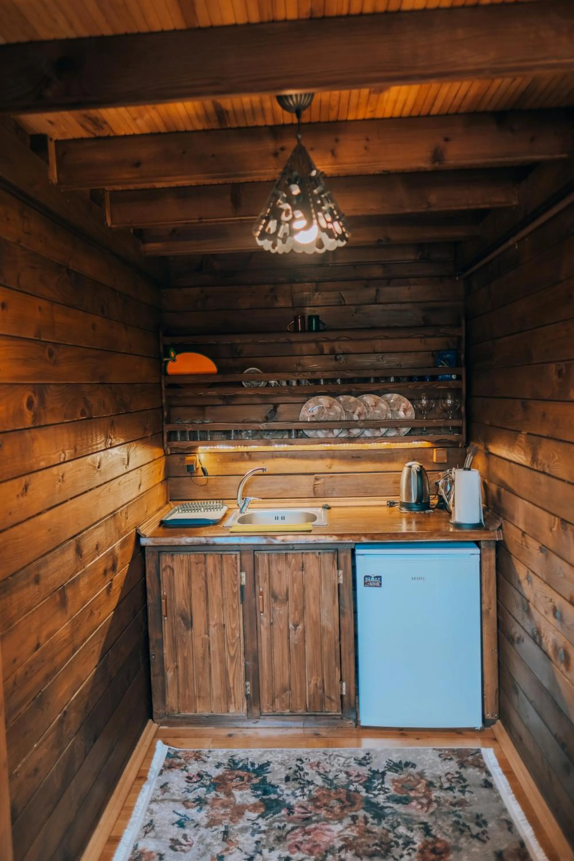 Kitchen or kitchenette in Sapanca Şeker Bungalov