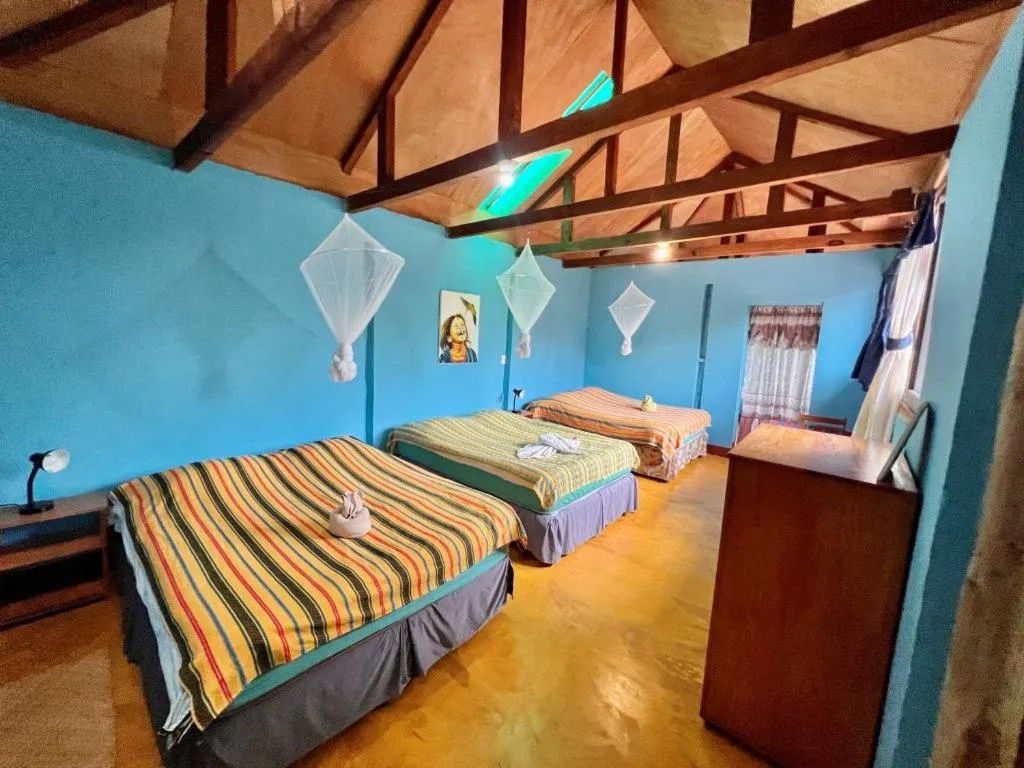 Bed in Eco-Hotel Mayachik