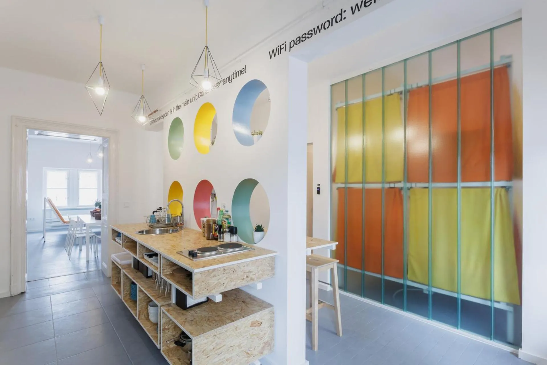 Communal kitchen in Avenue Hostel