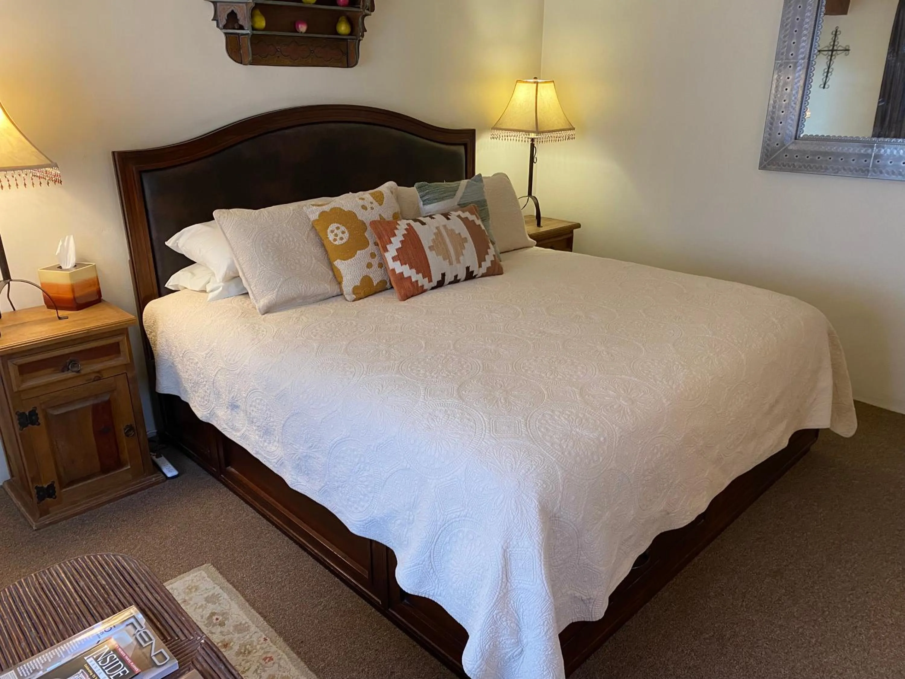 Bed in Casa de Tres Lunas/House of Three Moons