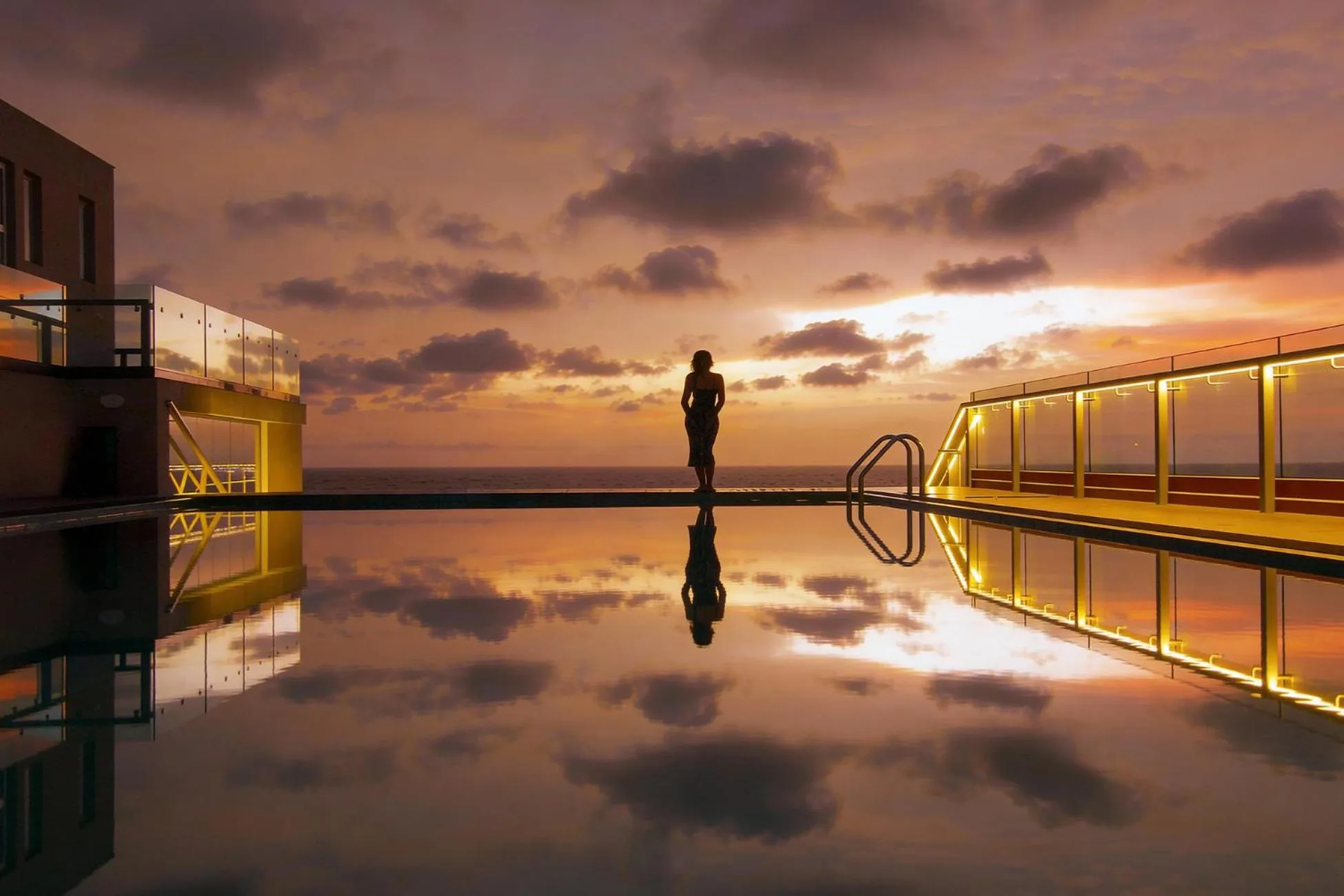 Pool view in Corundum Breeze Negombo
