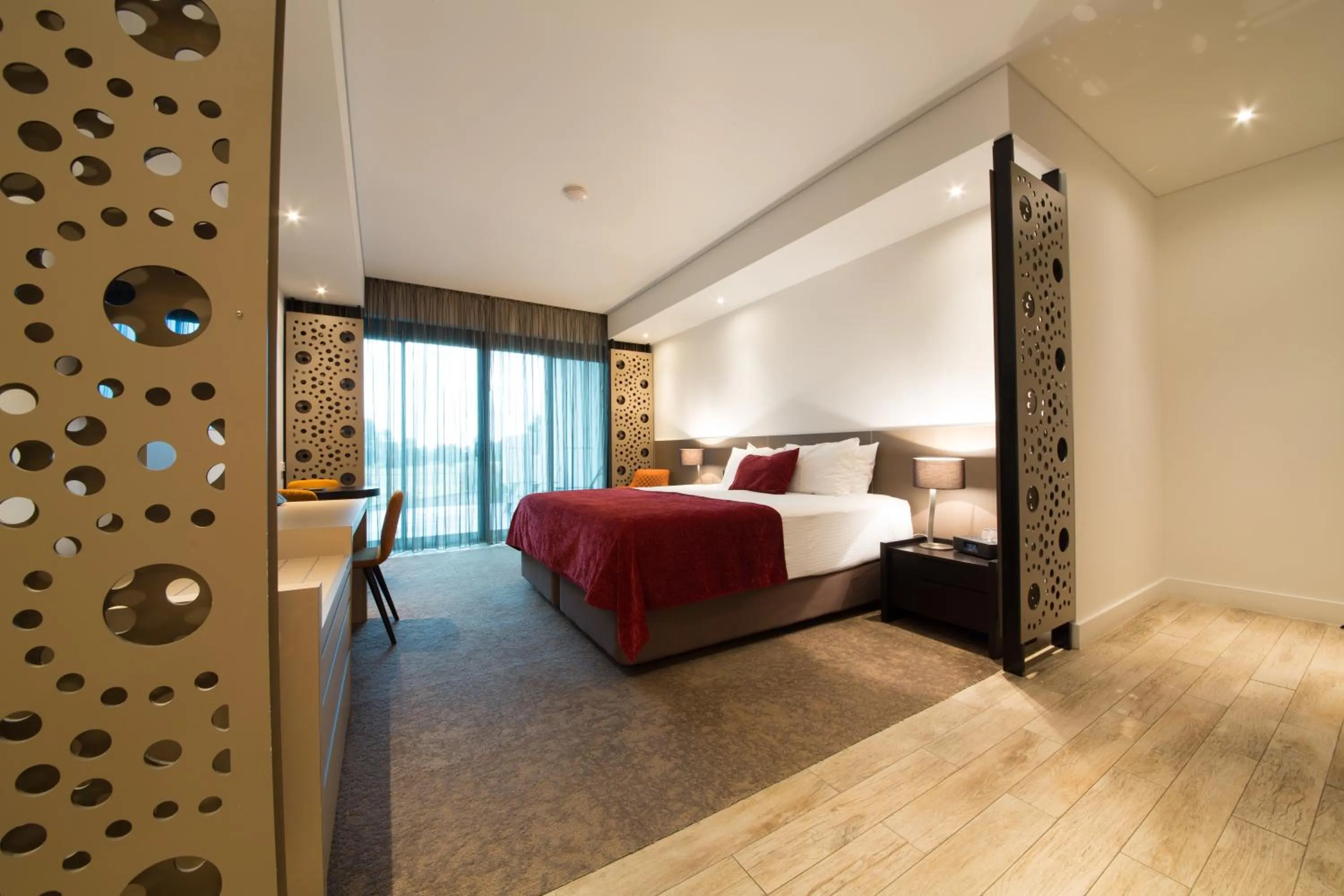 Property building, Bed in Bridges Villas Barooga