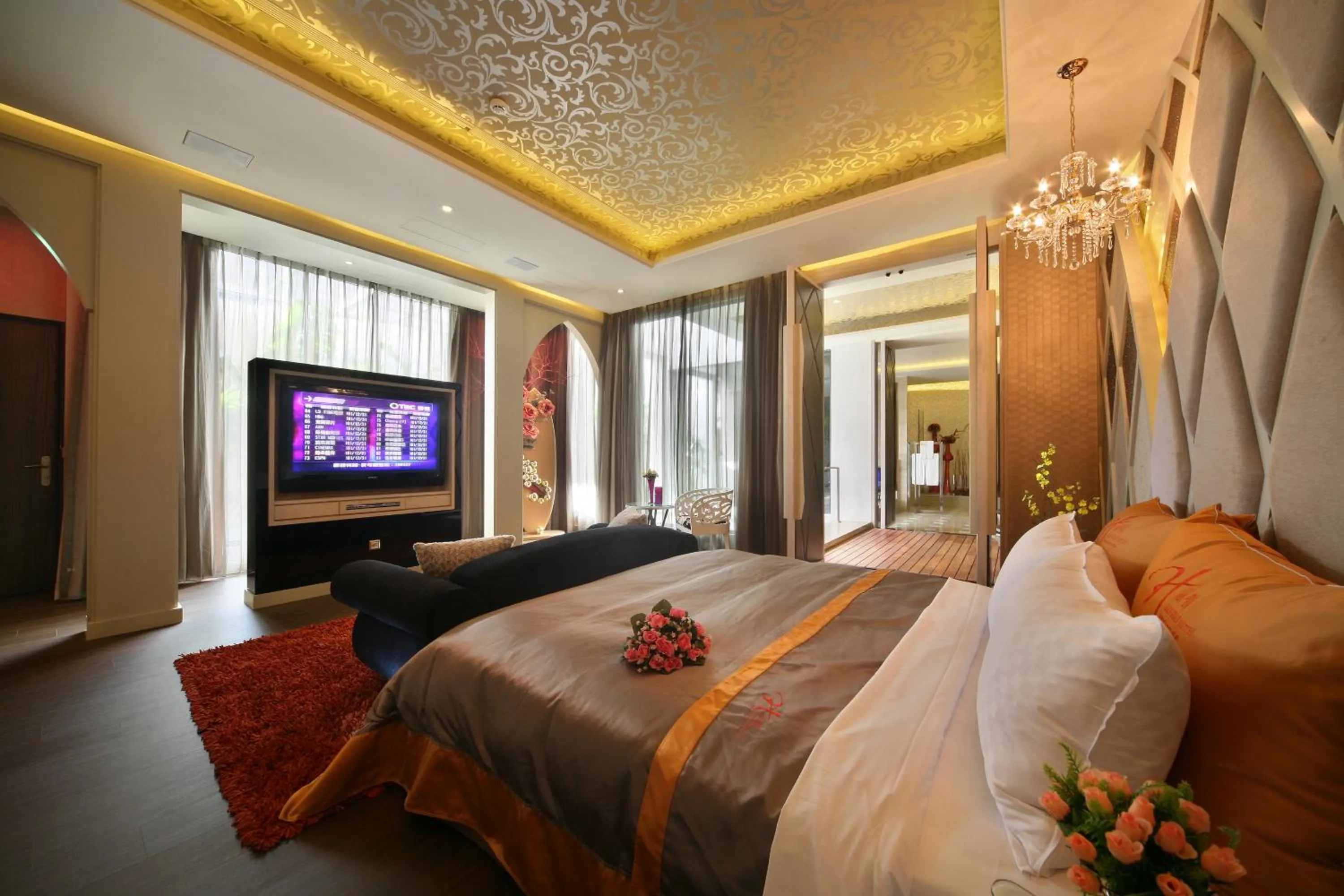 Bedroom, Bed in Han Guan Motel