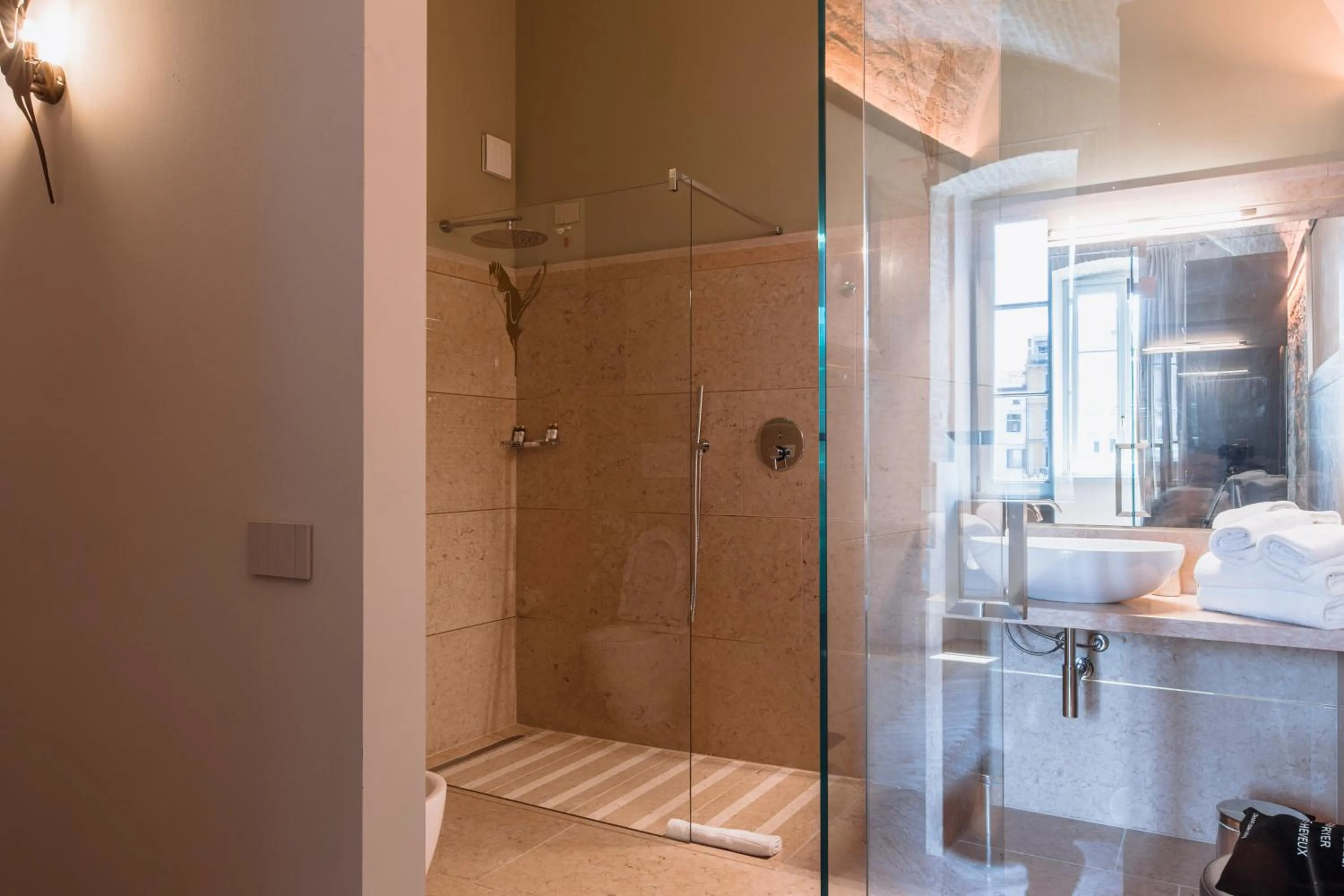 Shower in Pavillon Suite