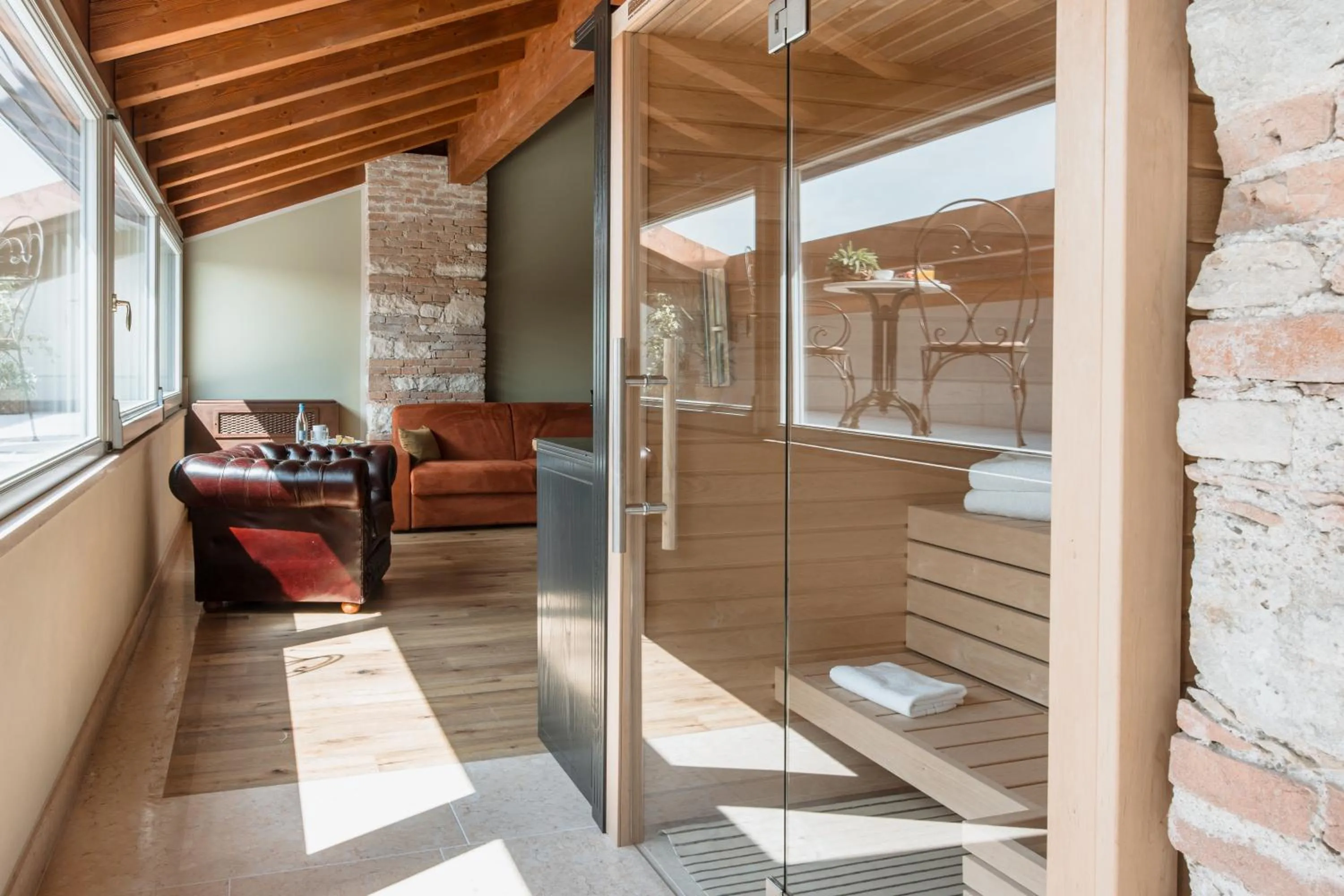Sauna in Pavillon Suite