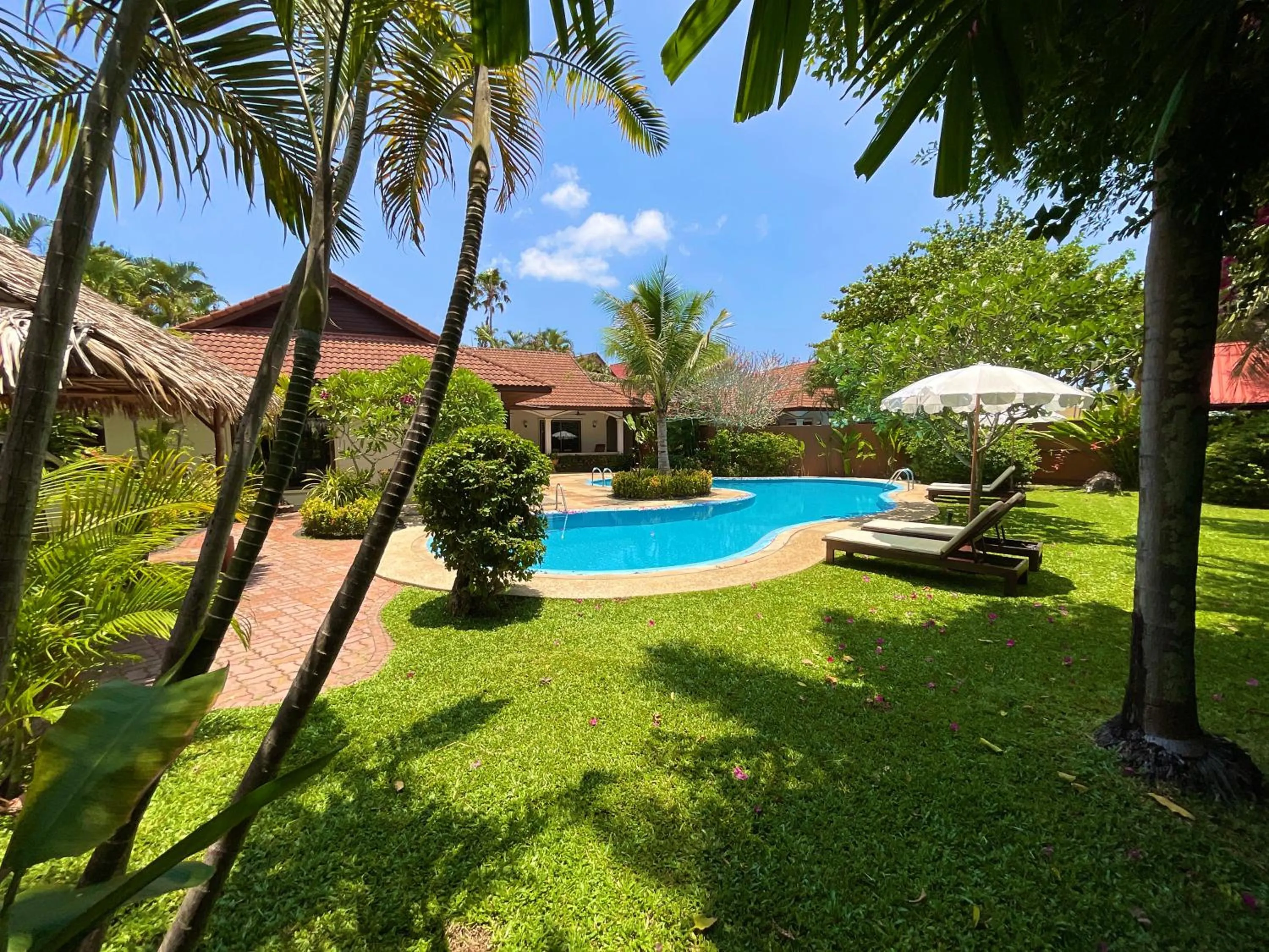Garden view in Coconut Paradise Holiday Villas