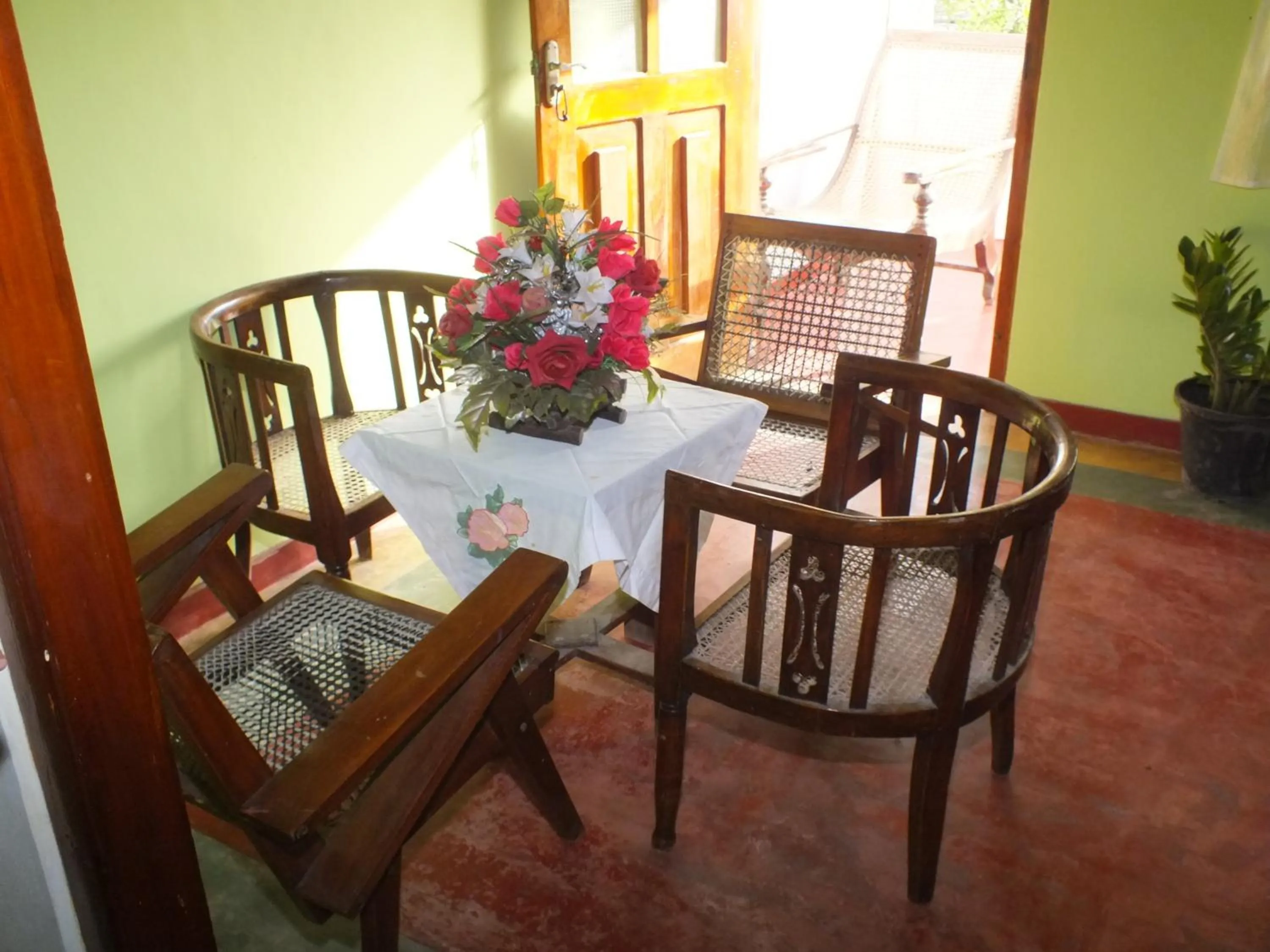 Seating area in Arogya Resort