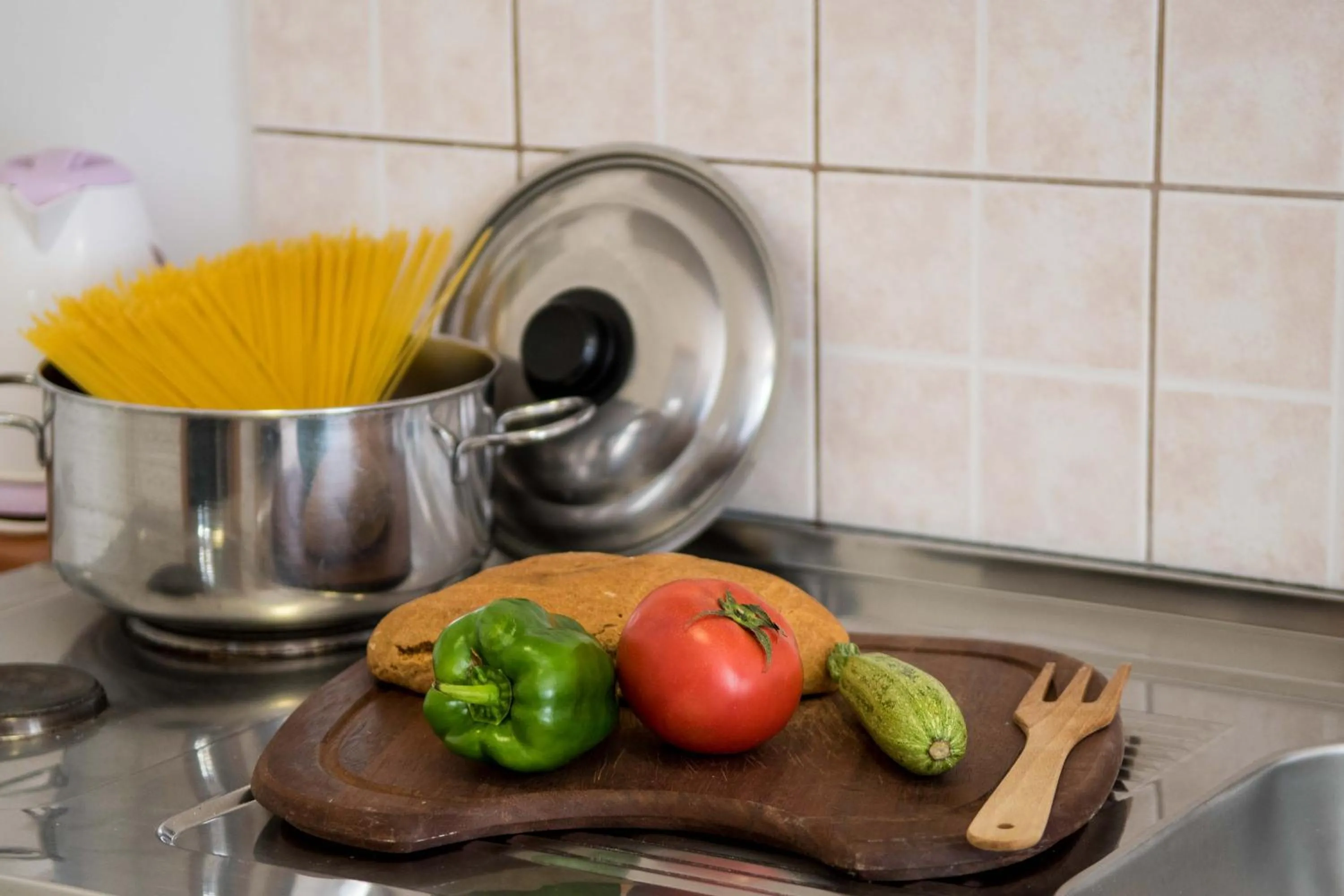 Kitchen or kitchenette in Johnhara Studios & Apartments
