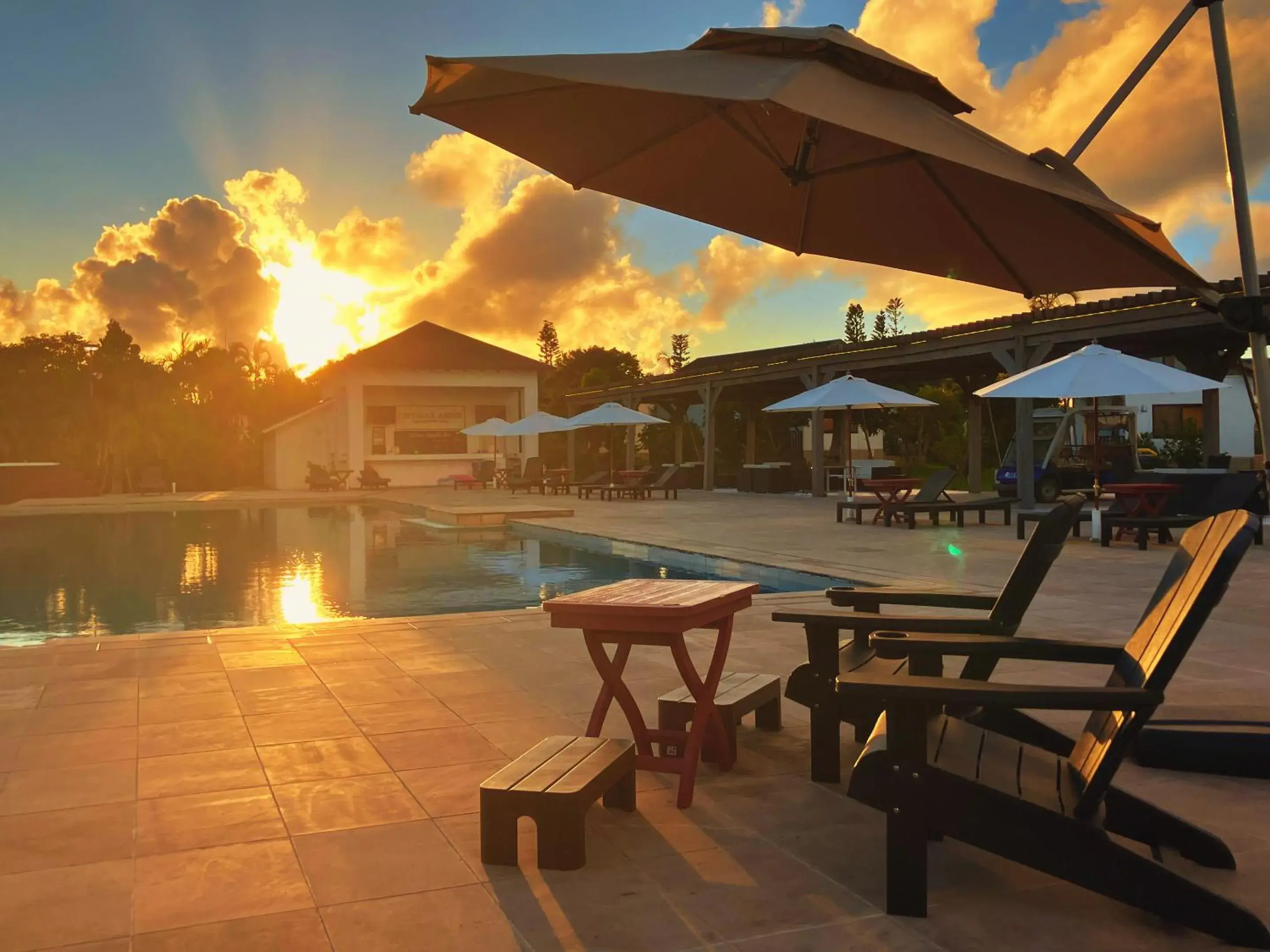 Pool view in LiVEMAX Amms Canna Resort Villa Pool view in LiVEMAX Amms Canna Resort Villa