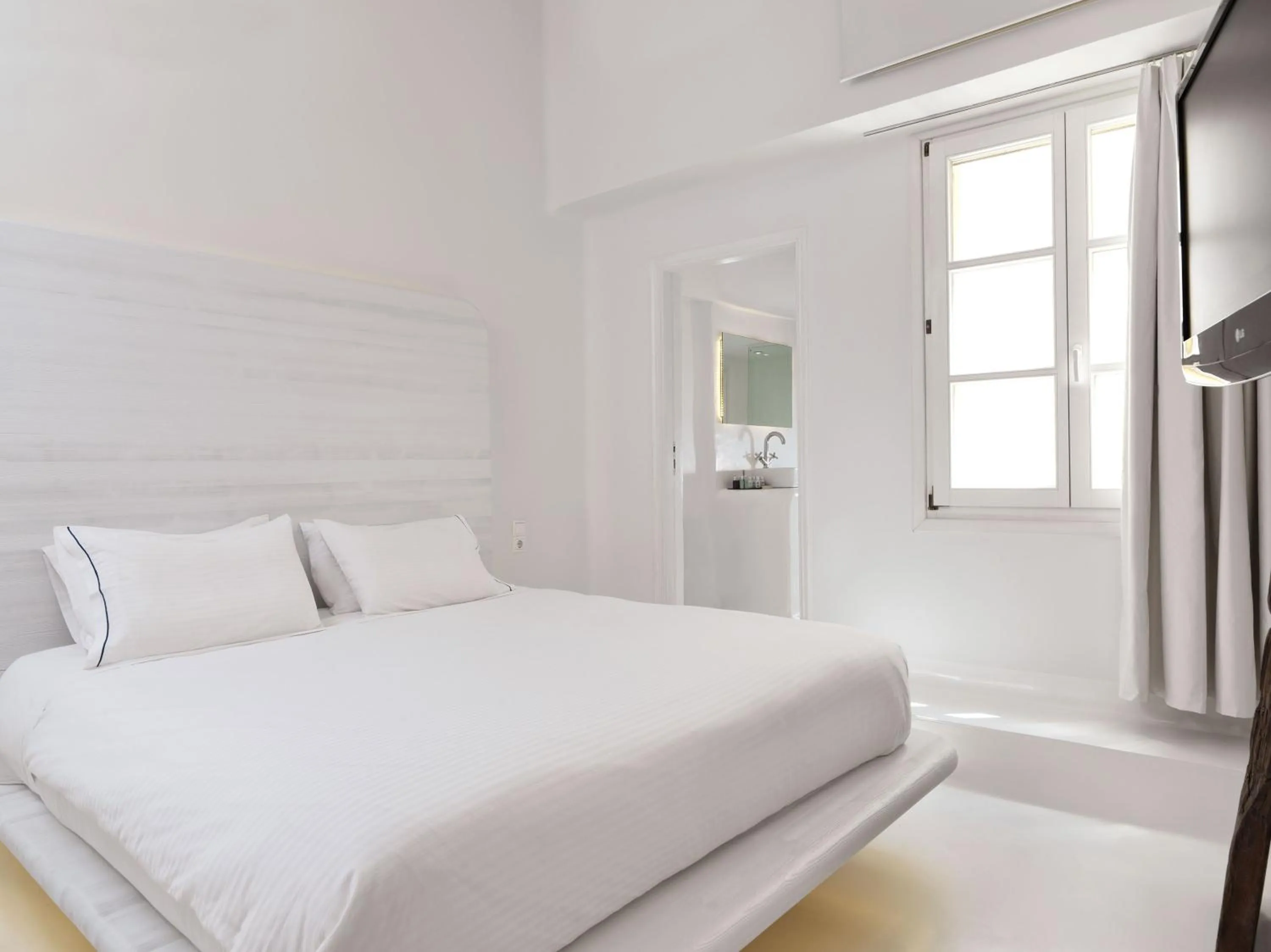 Bed in Villa Kampani Sea View Villa Mykonos Town