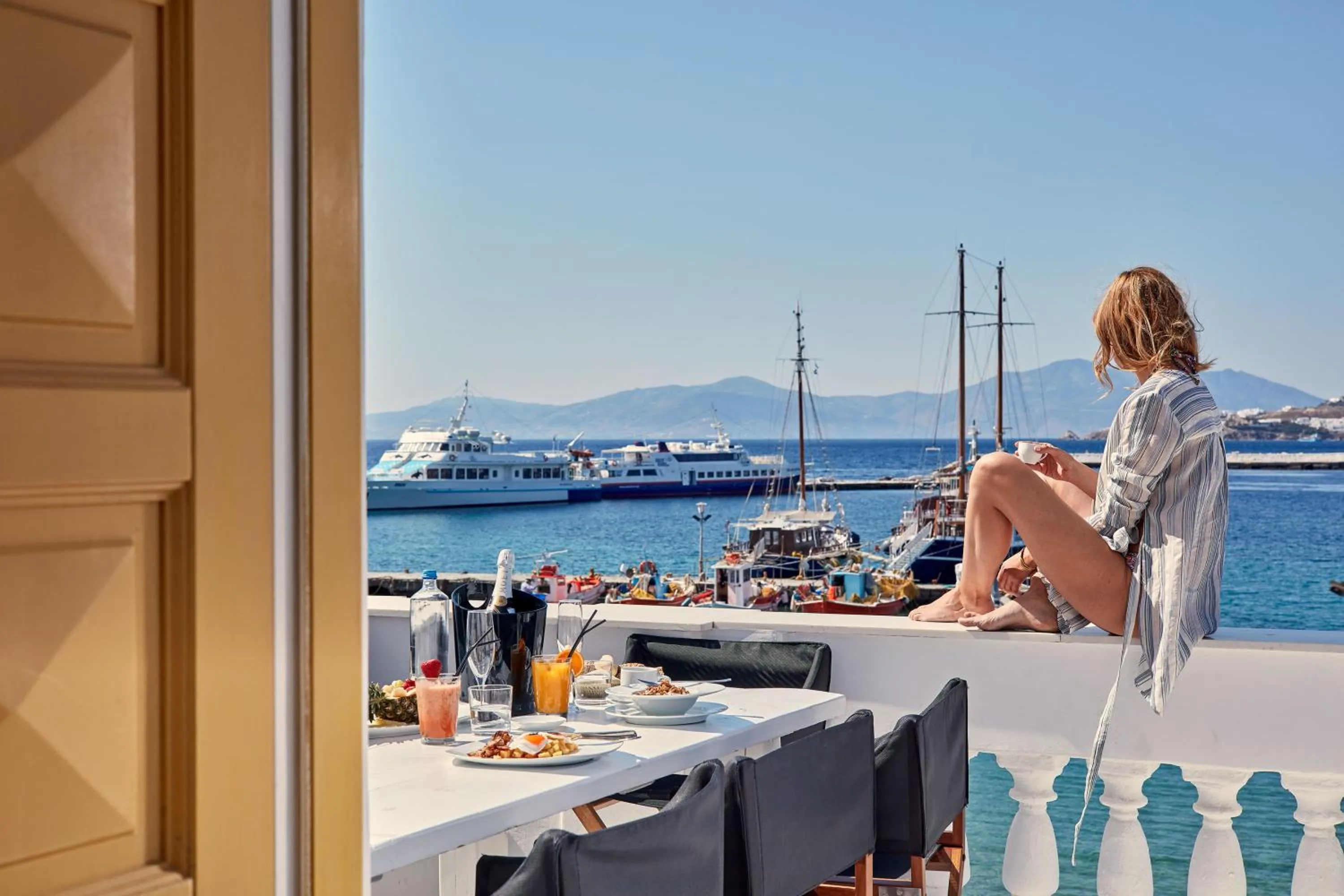Balcony/Terrace in Villa Kampani Sea View Villa Mykonos Town