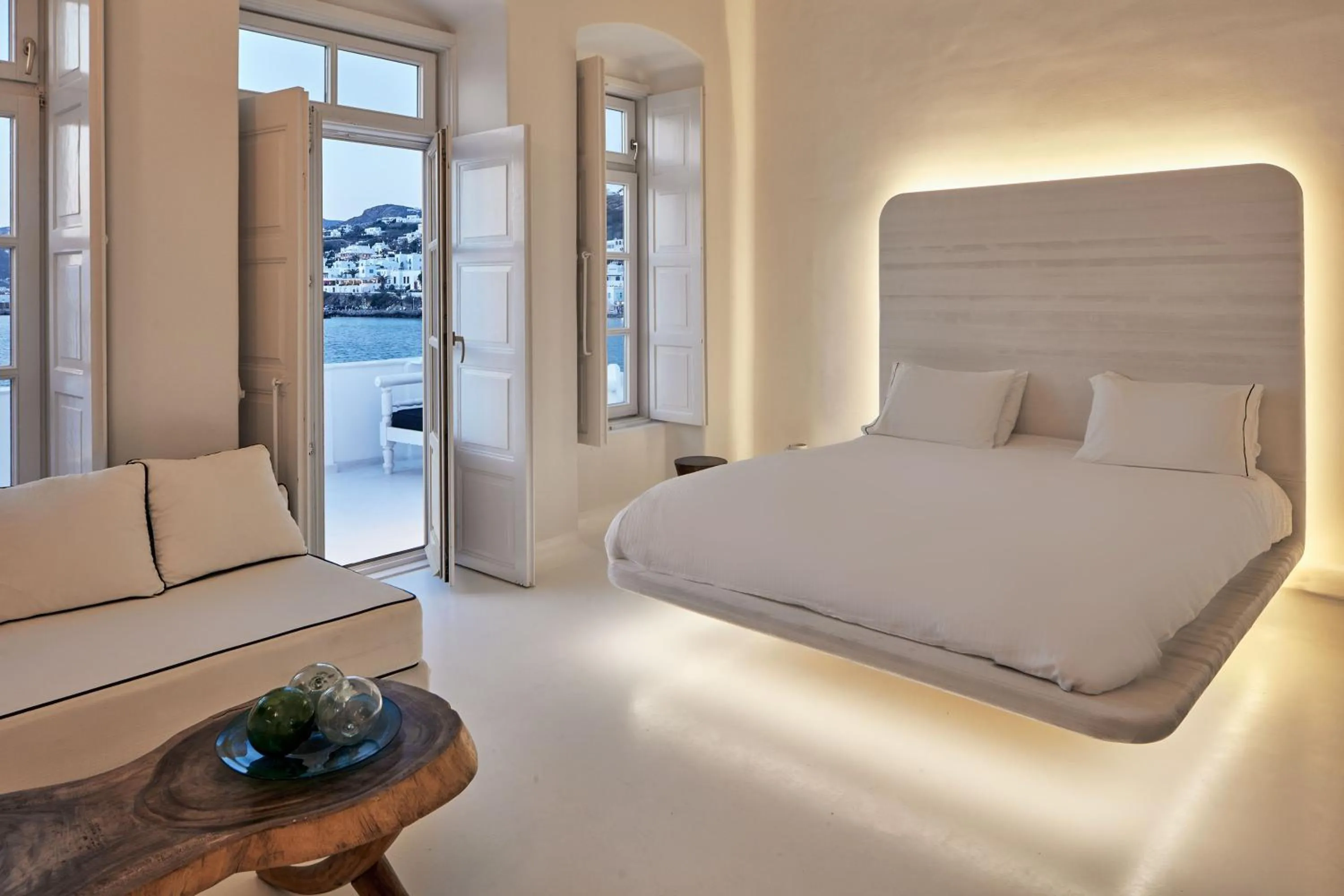 Bedroom, Bed in Villa Kampani Sea View Villa Mykonos Town