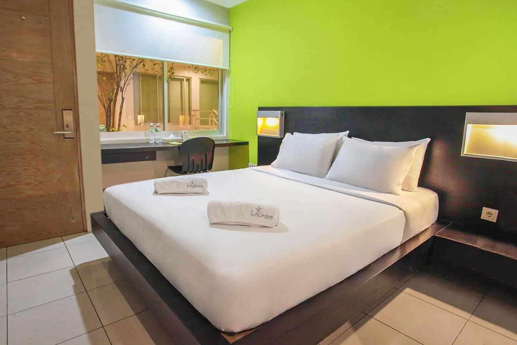 Bed in LeGreen Suite Pejompongan