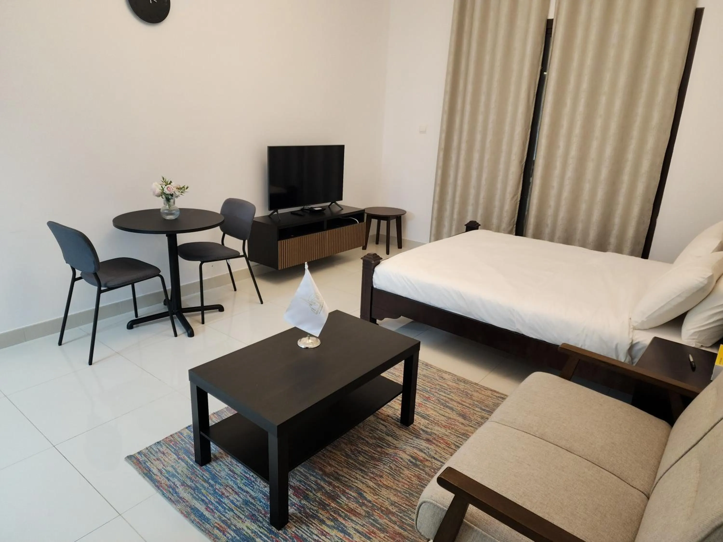 Living room, Bed in Elite 6 Residence - Sports City by Golden Casa