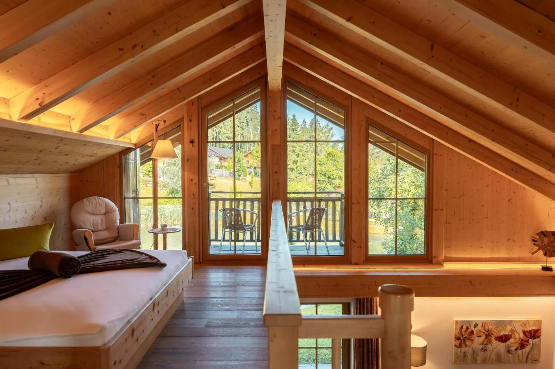 View (from property/room), Bed in Bayern Chalets bei Salzburg und Berchtesgaden mit Whirlpool und Sauna