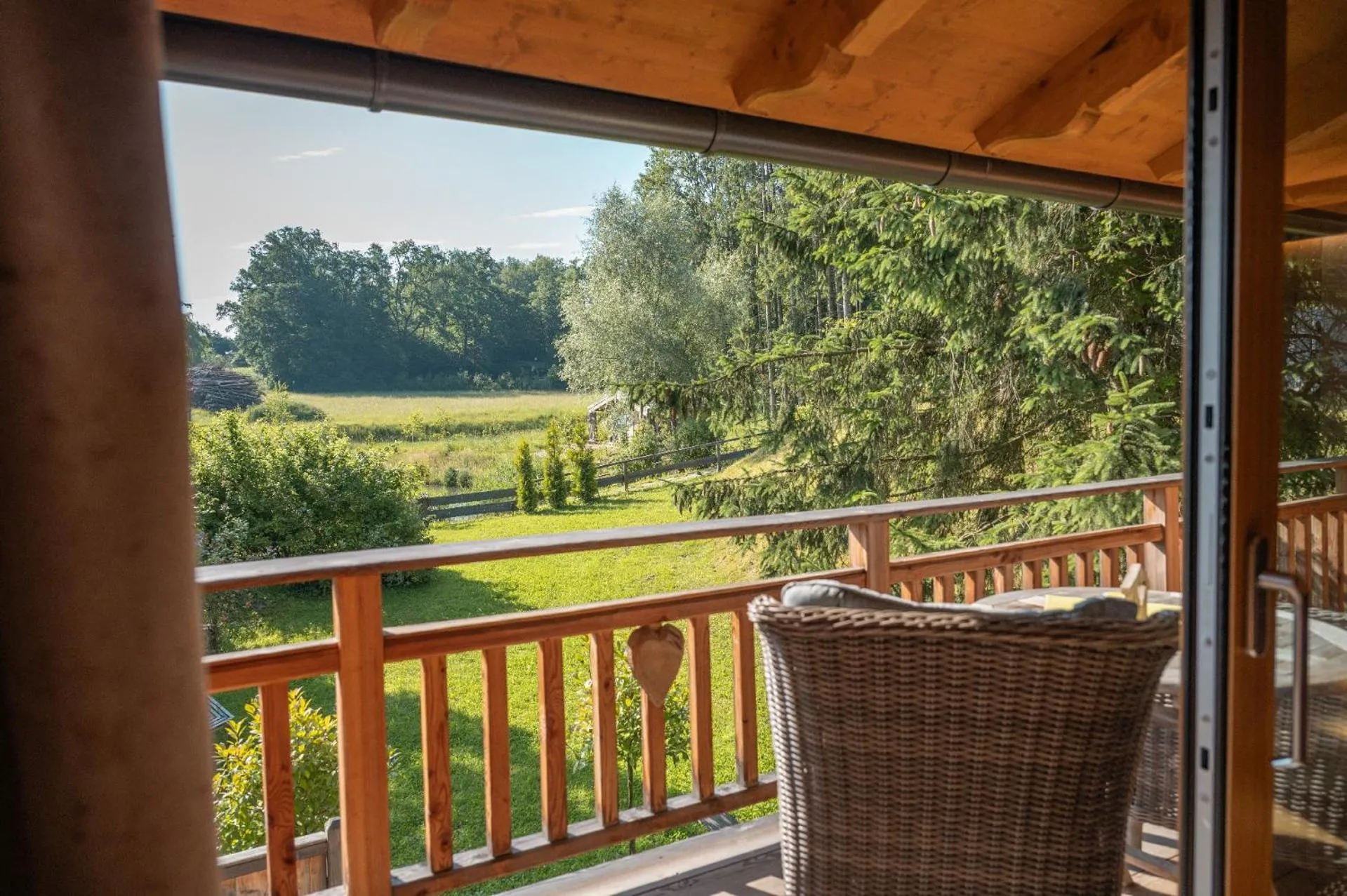 View (from property/room) in Bayern Chalets bei Salzburg und Berchtesgaden mit Whirlpool und Sauna