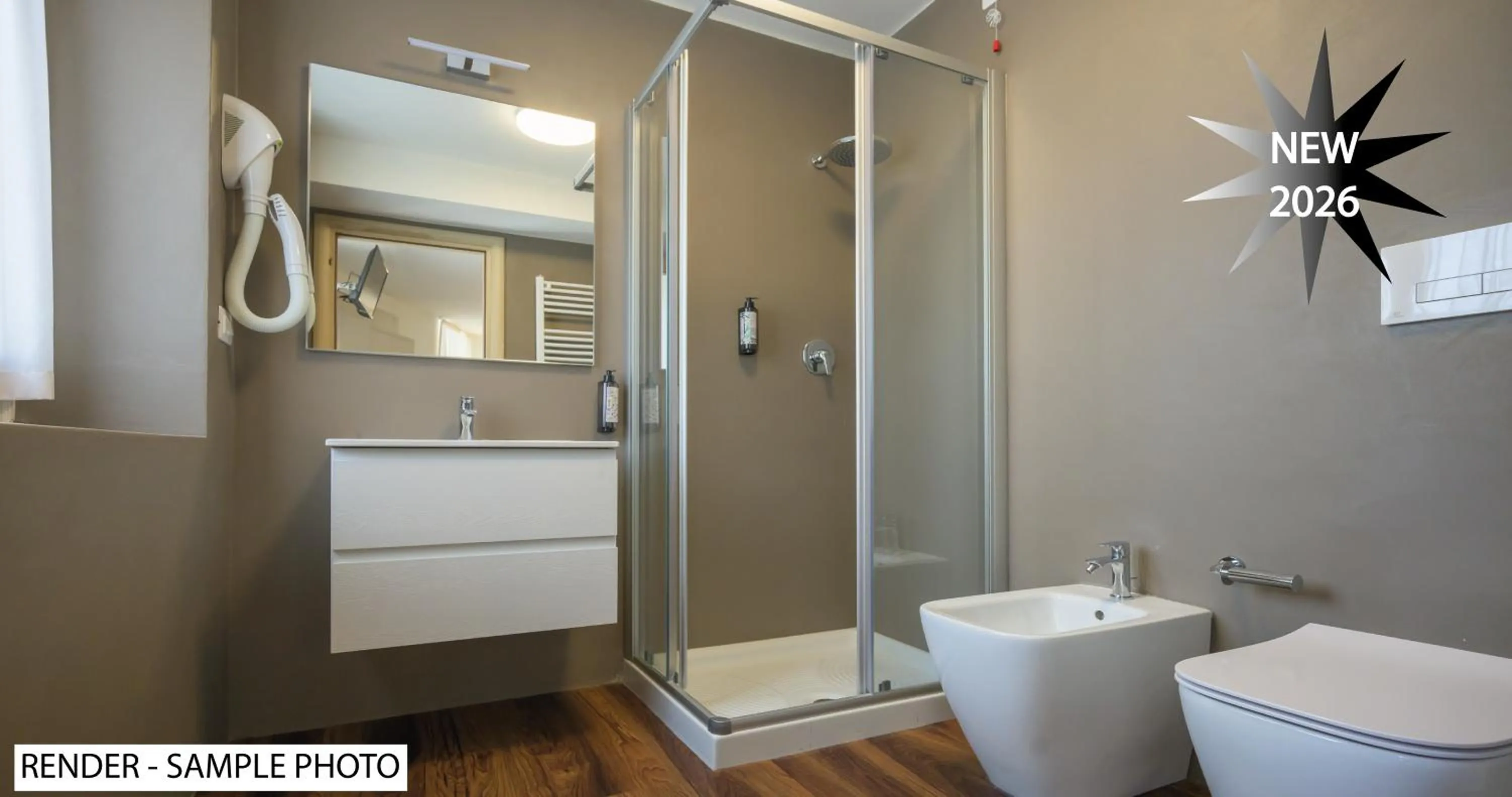 Shower in Hotel Garda Bellevue