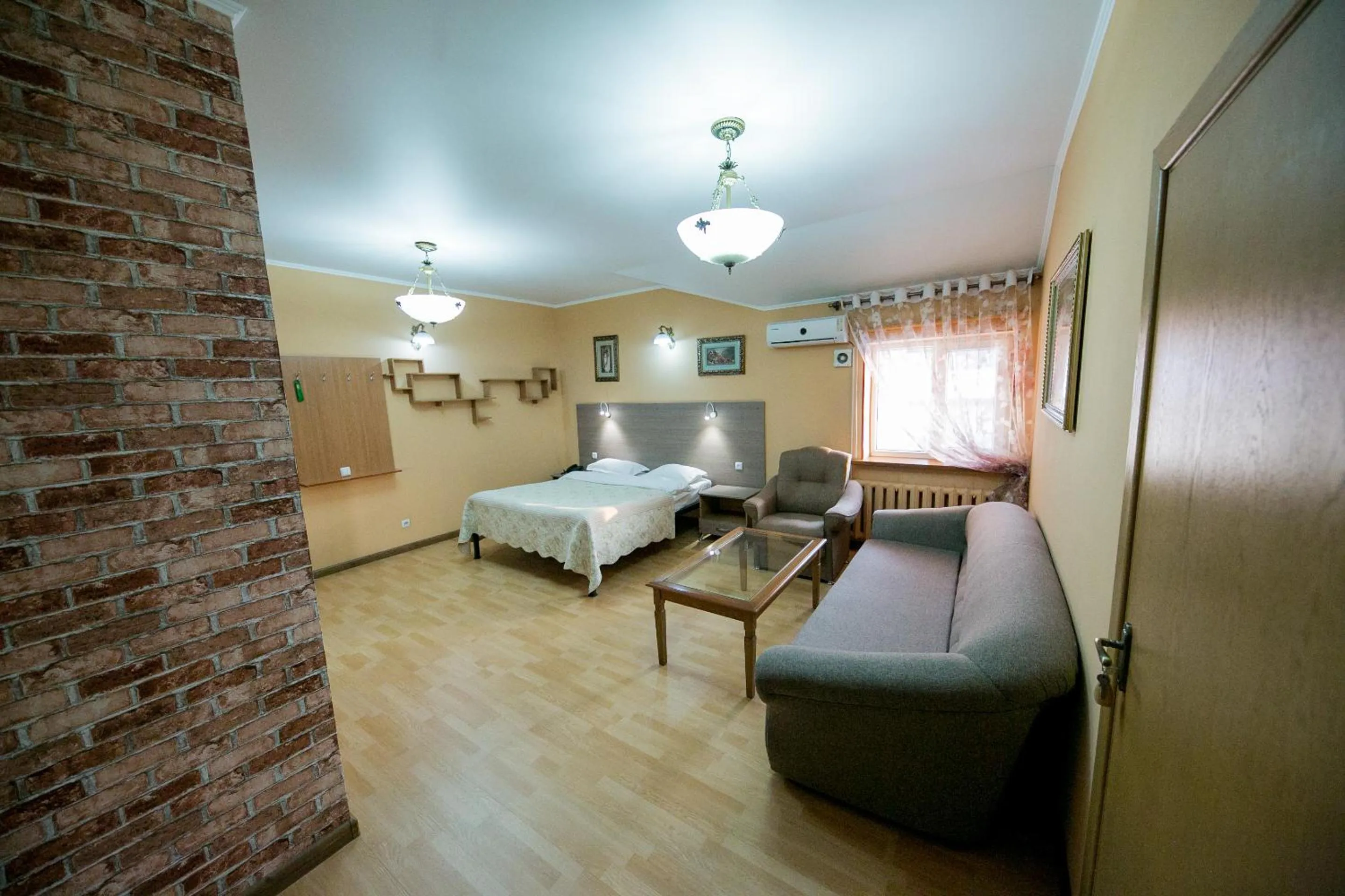 Bed in Hotel Flagman