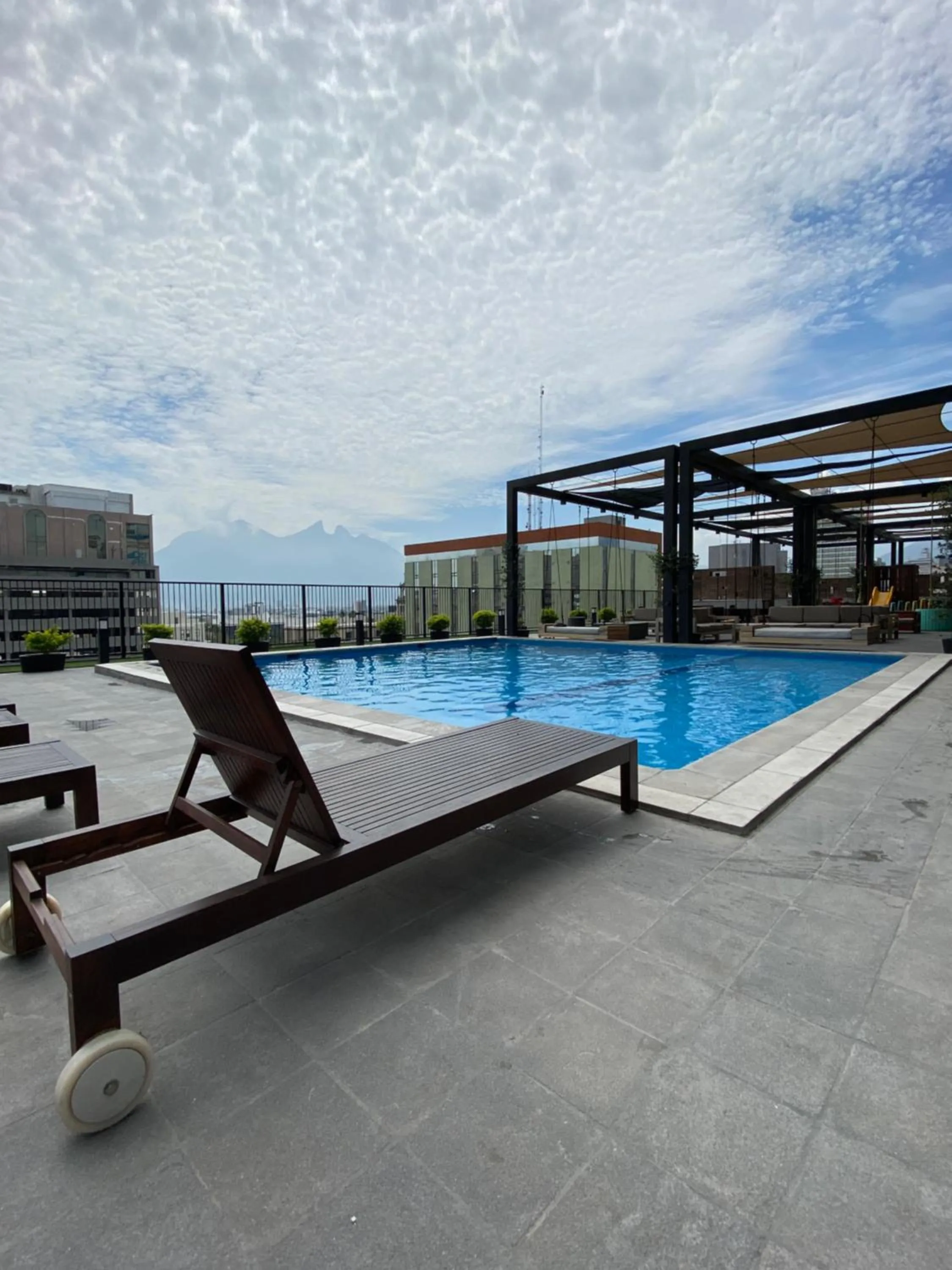 Swimming pool in Lux 2 bedroom apartment, swimming pool, gym and free parking spot in Macro Plaza area