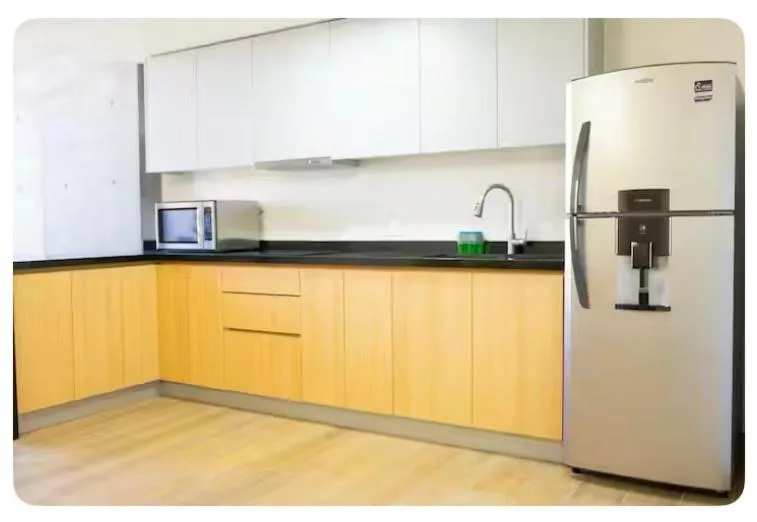 Kitchen or kitchenette in Lux 2 bedroom apartment, swimming pool, gym and free parking spot in Macro Plaza area
