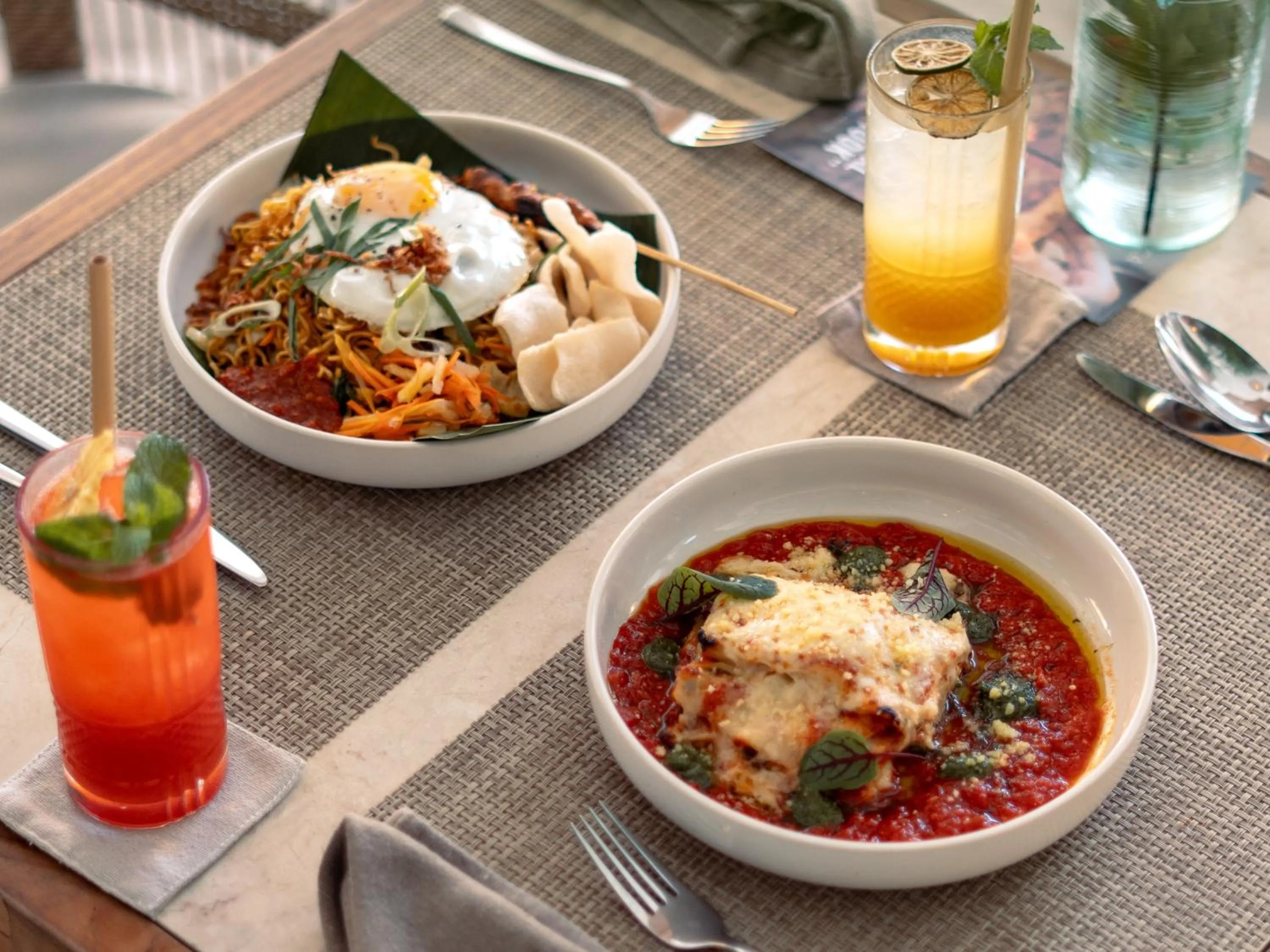 Food and drinks in Cocana Resort Gili Trawangan