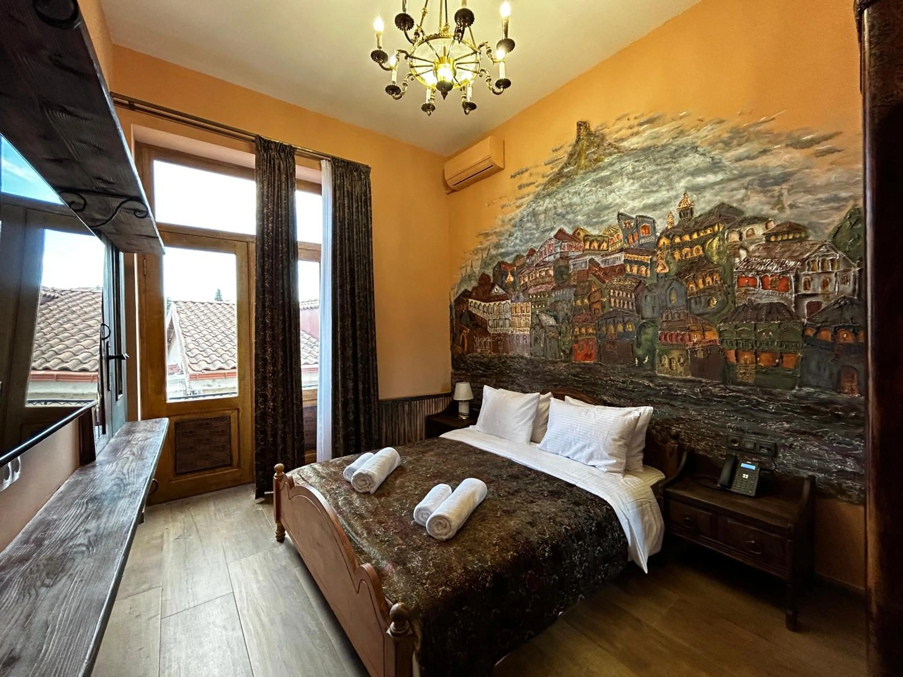 Bed in Hotel Zerta Old Tbilisi