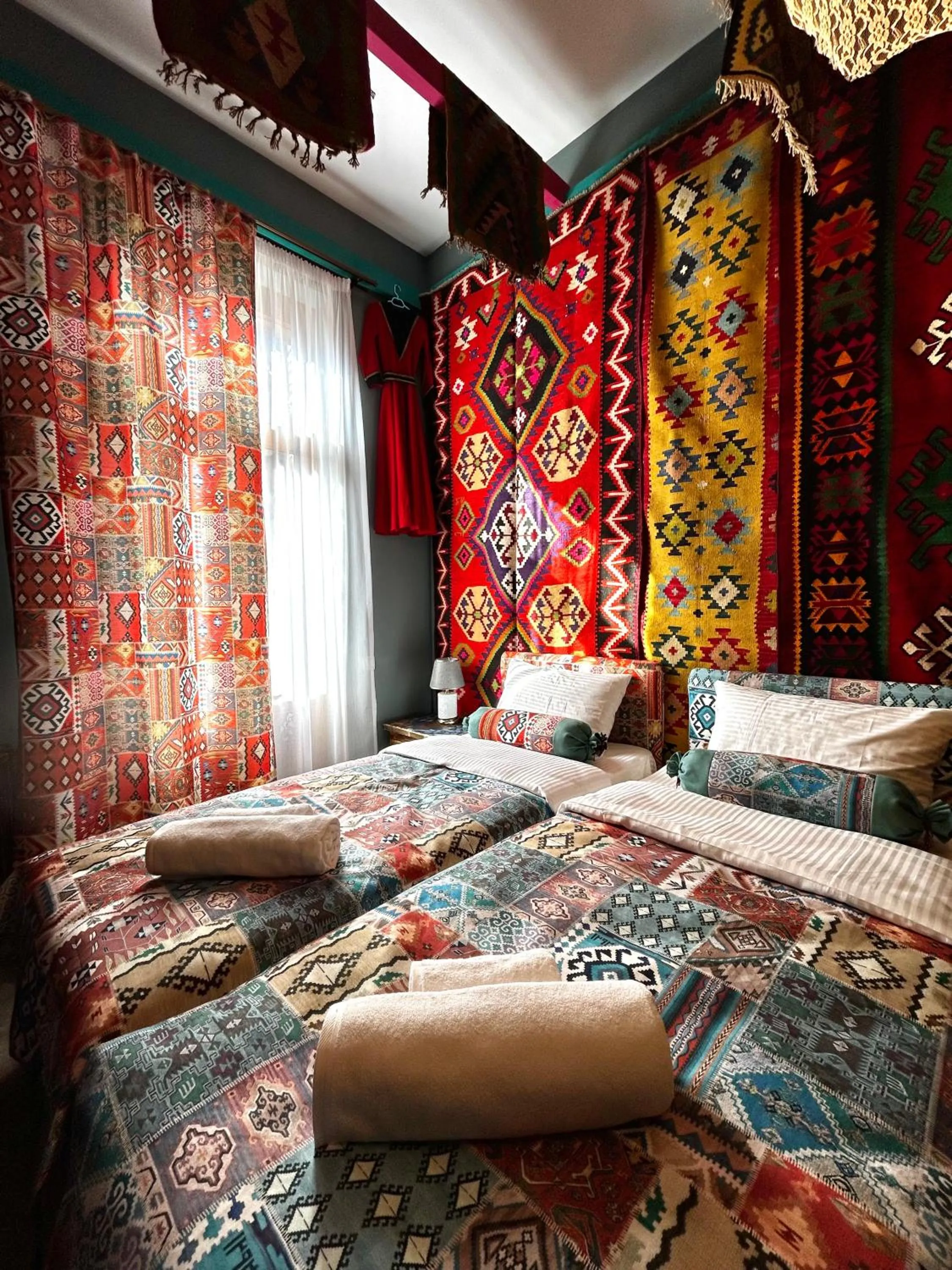 Bed in Hotel Zerta Old Tbilisi