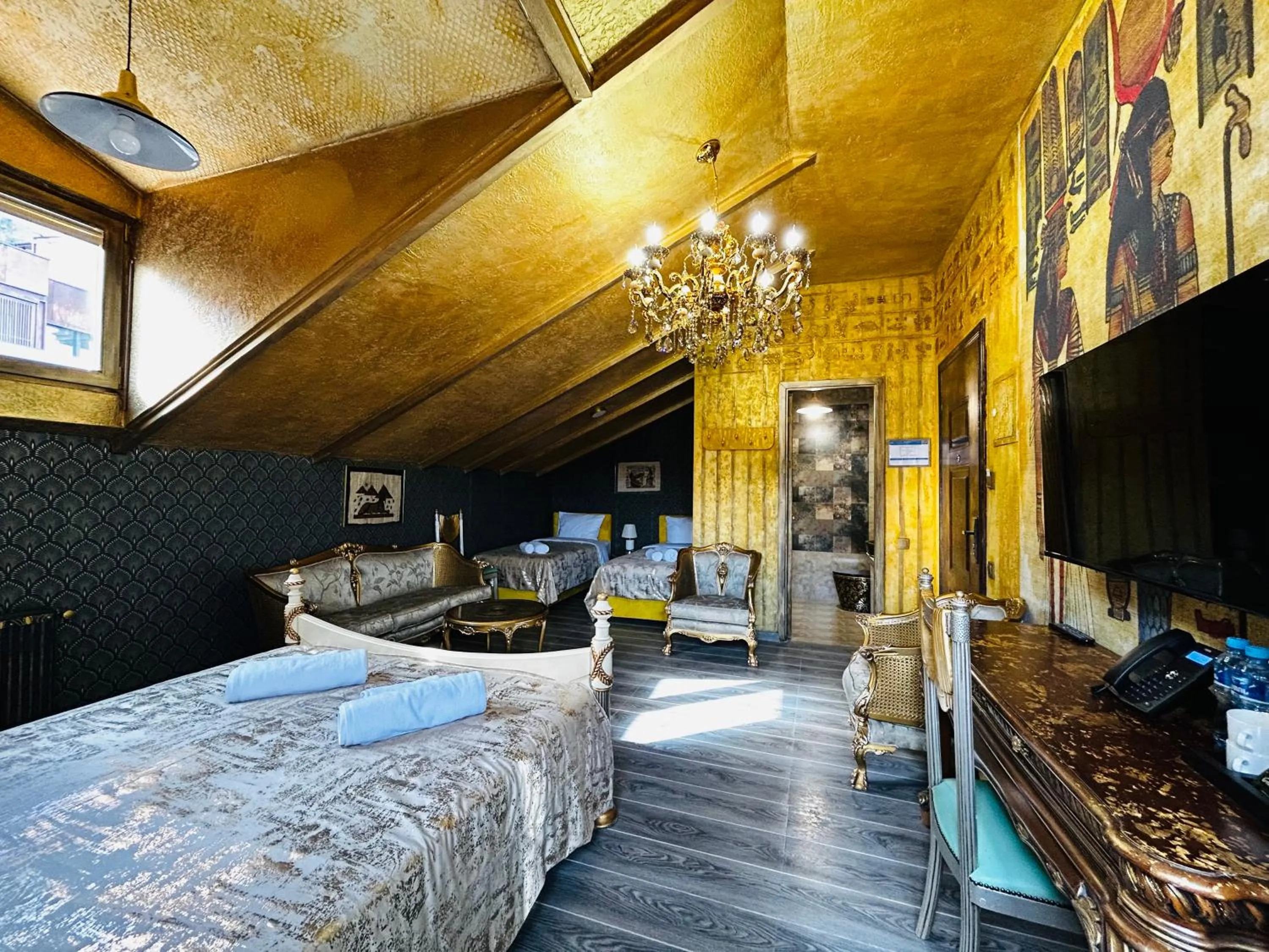 Bed in Hotel Zerta Old Tbilisi