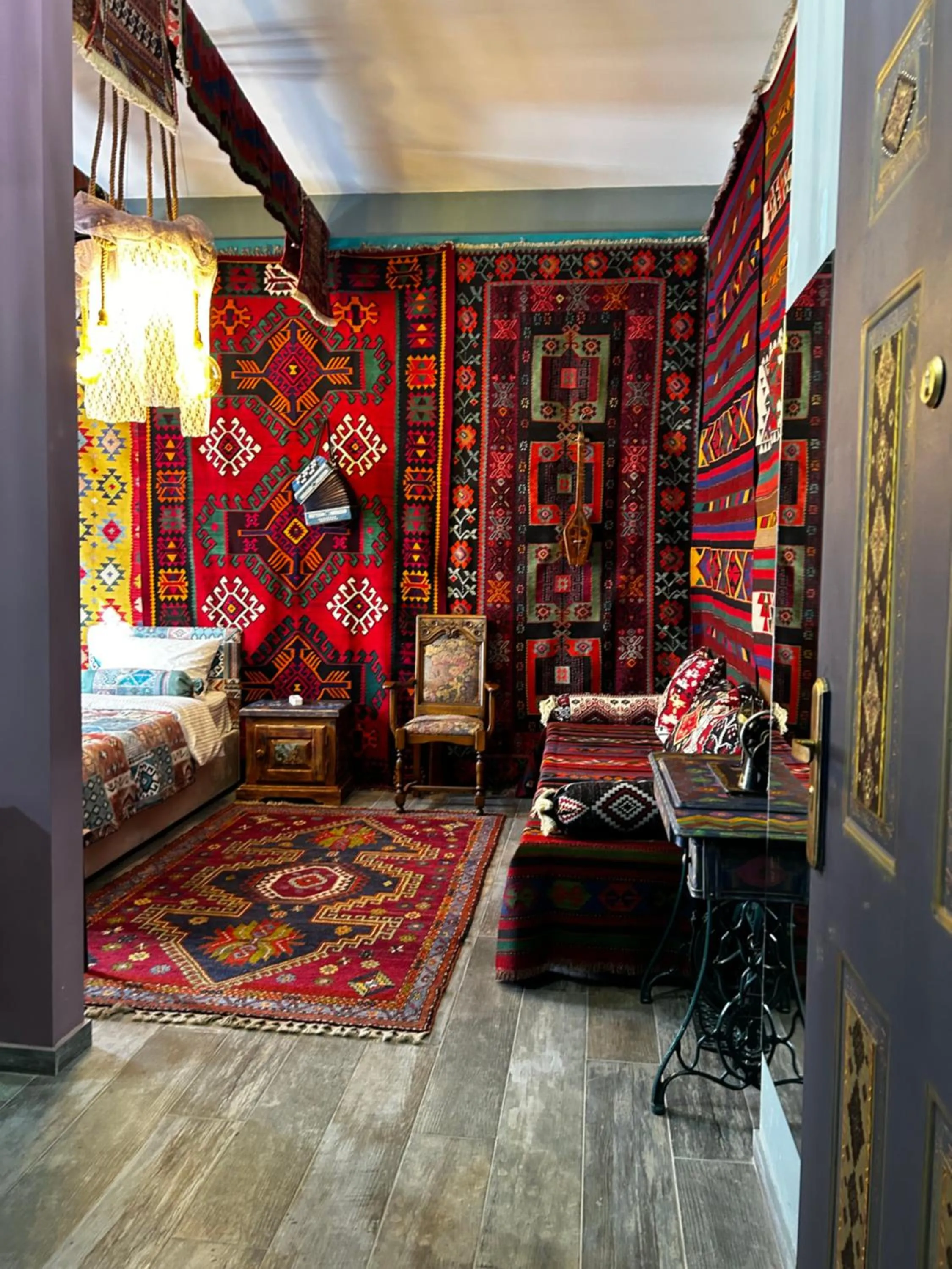 Bed in Hotel Zerta Old Tbilisi