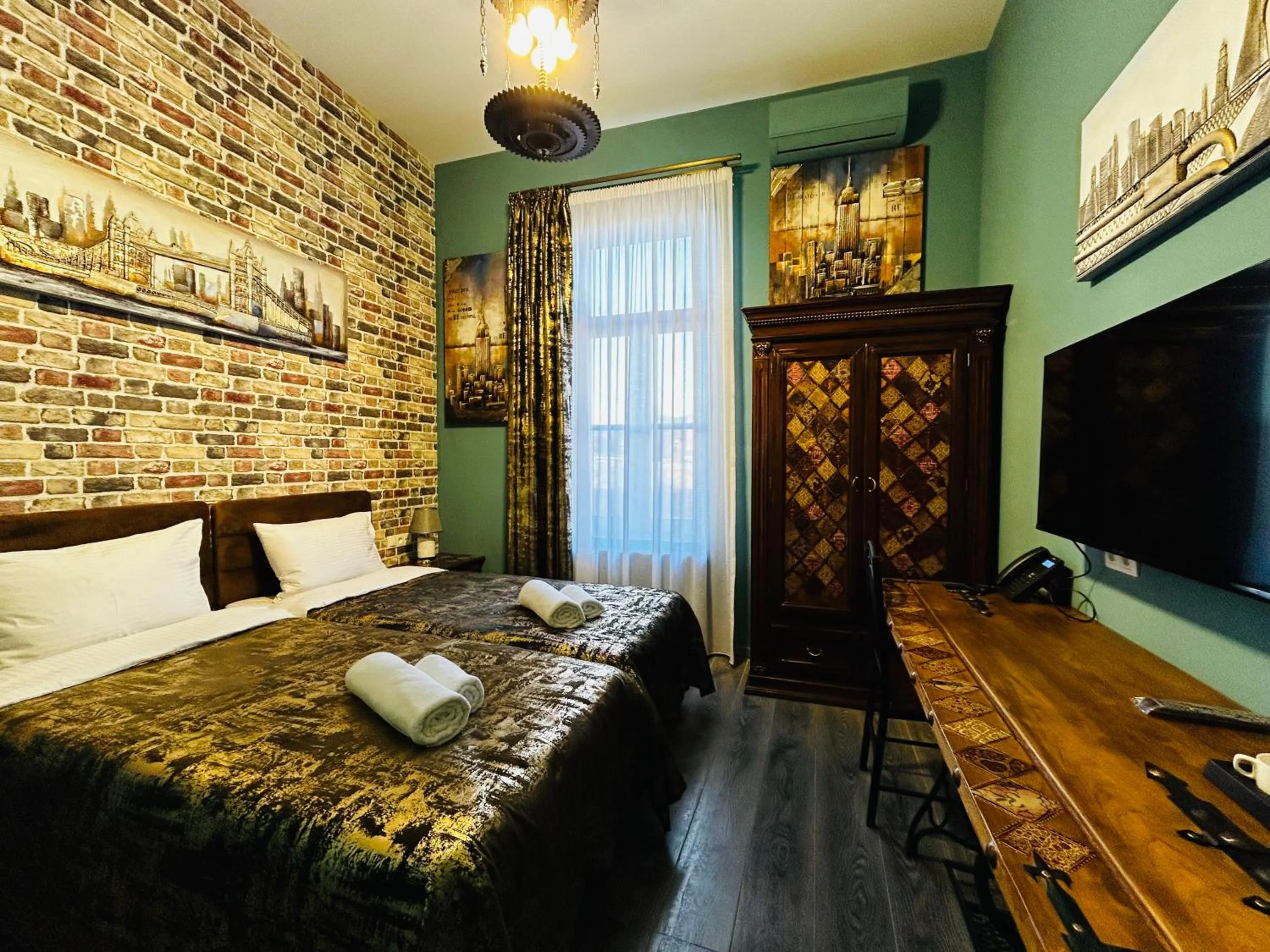 Bed in Hotel Zerta Old Tbilisi