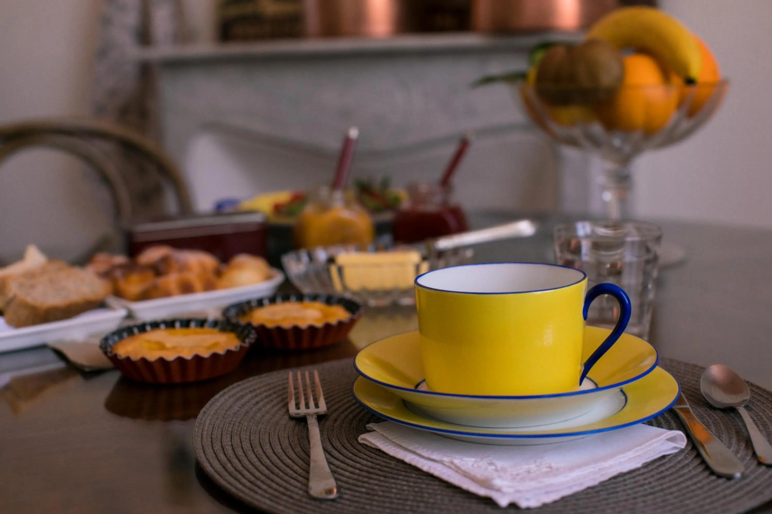 Italian breakfast in B&B Agapantus in una Villa dell'800