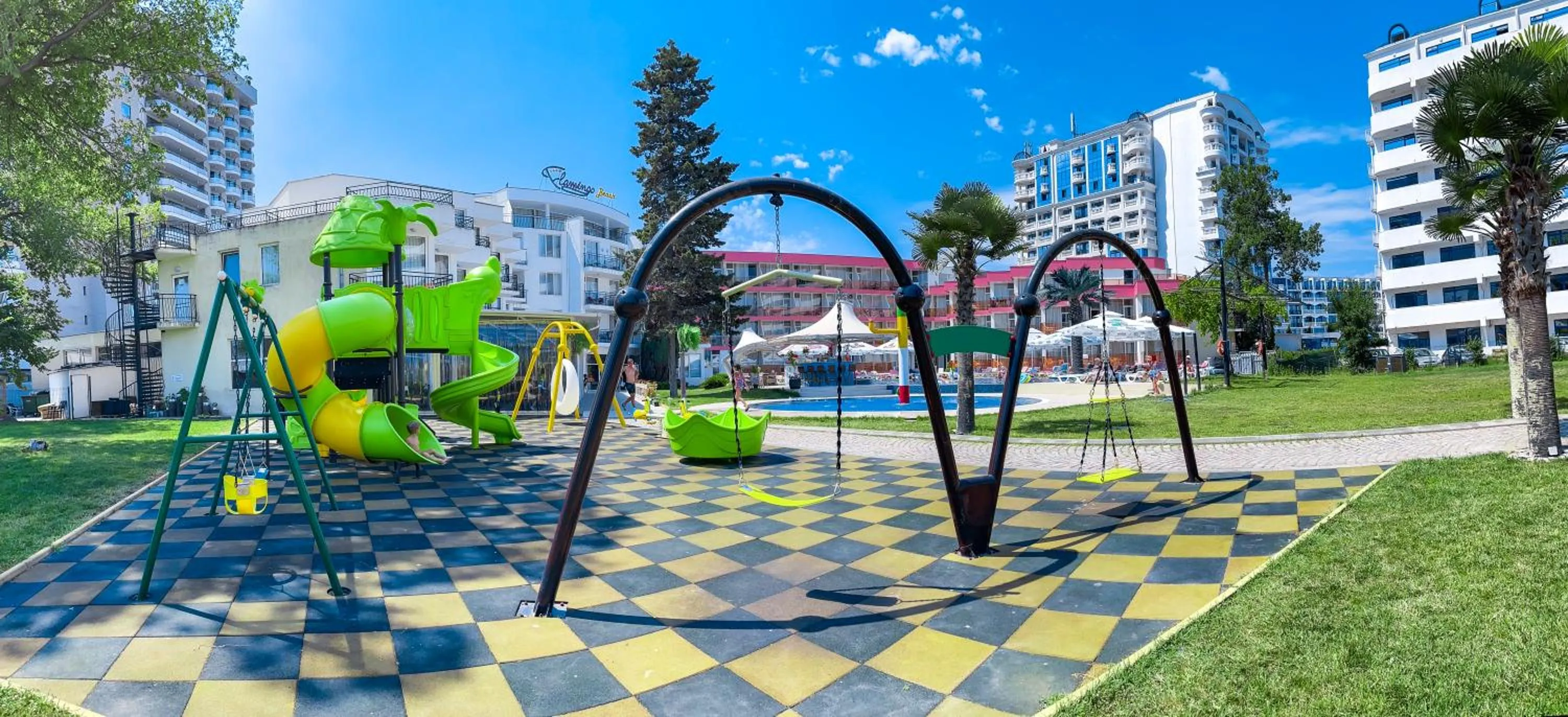 Children play ground in Flamingo Beach Hotel
