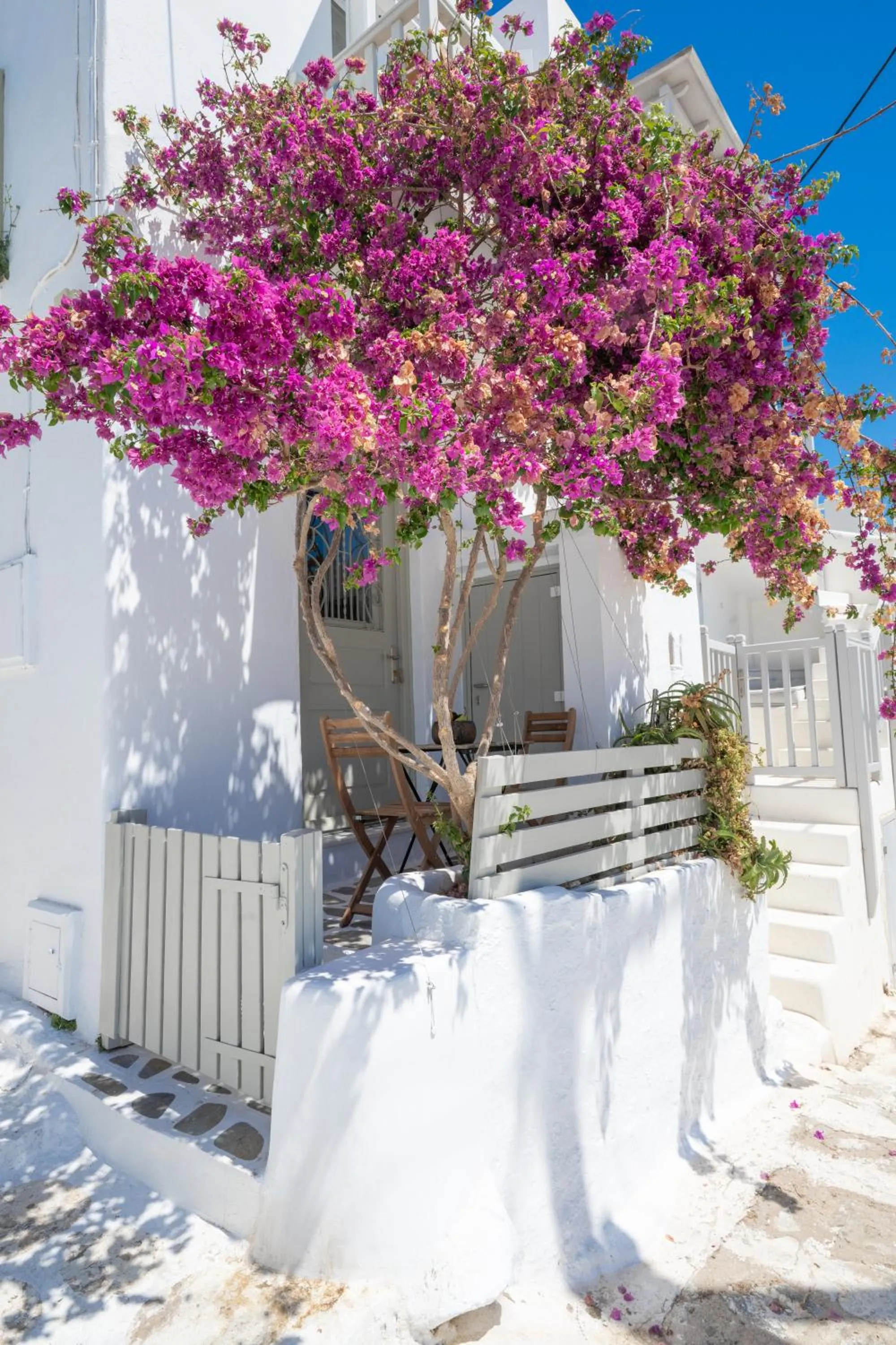 Quiet street view in Eleanna's Mykonos