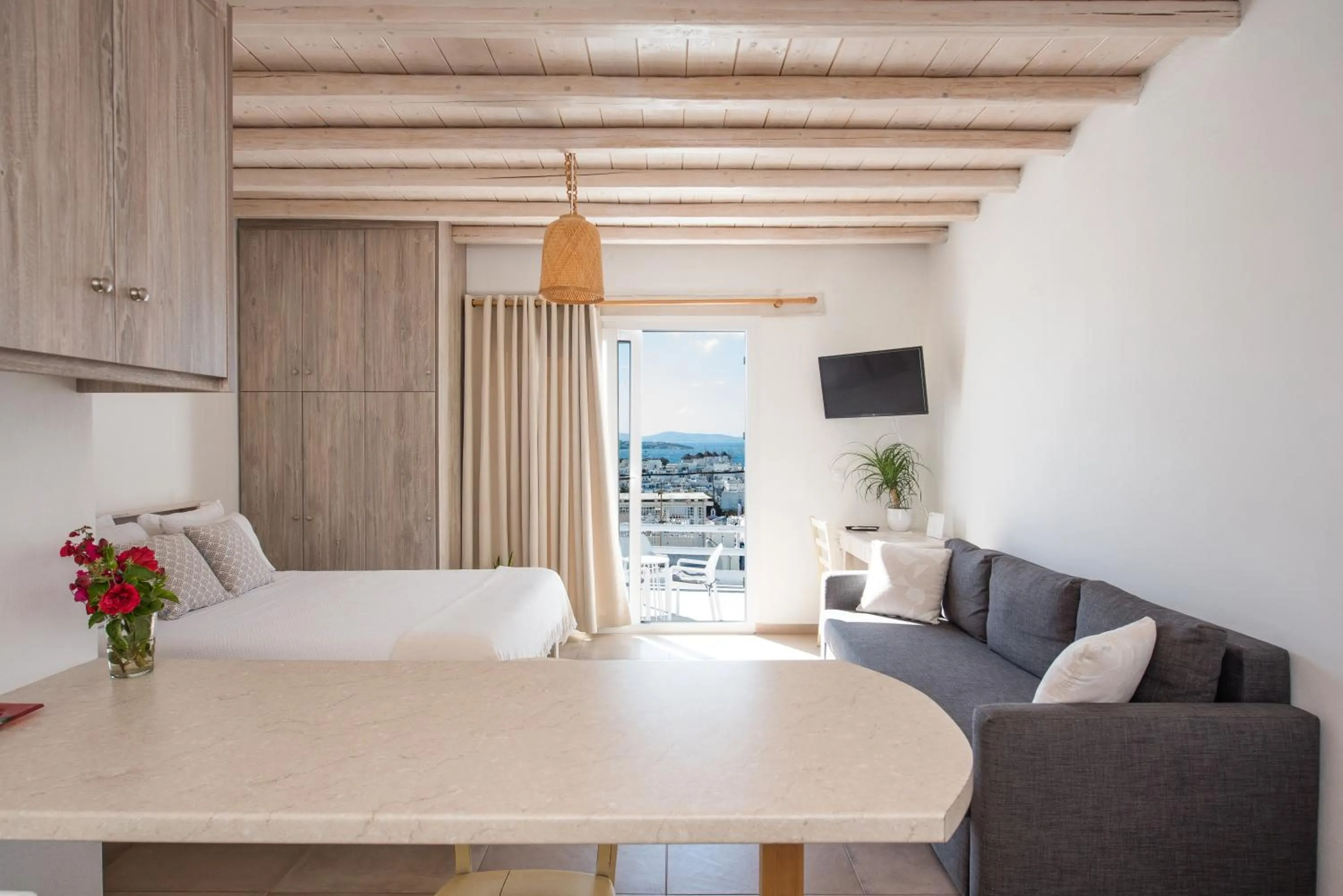 Property building, Bed in Eleanna's Mykonos