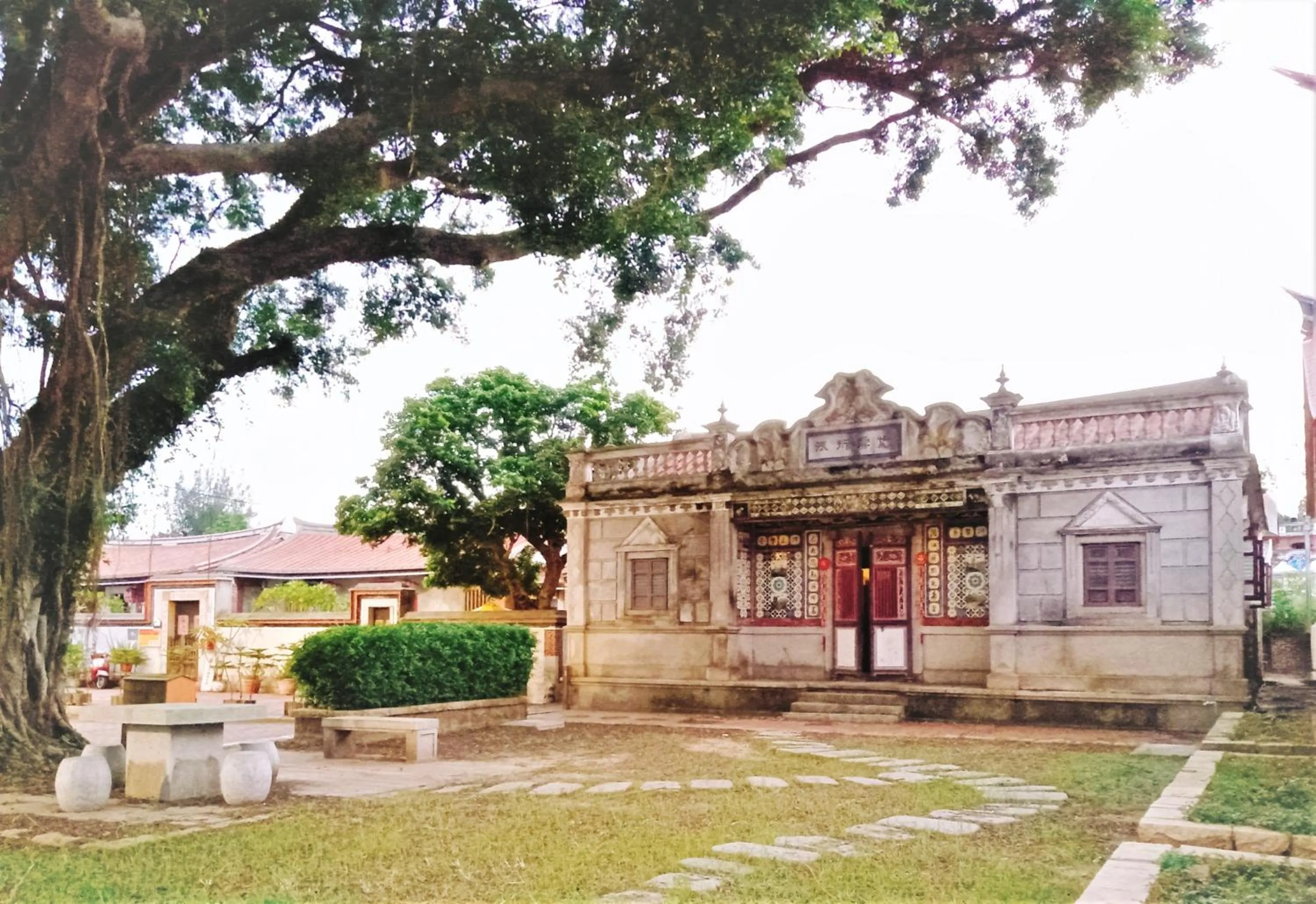 Garden view in 鳥藝古厝民宿