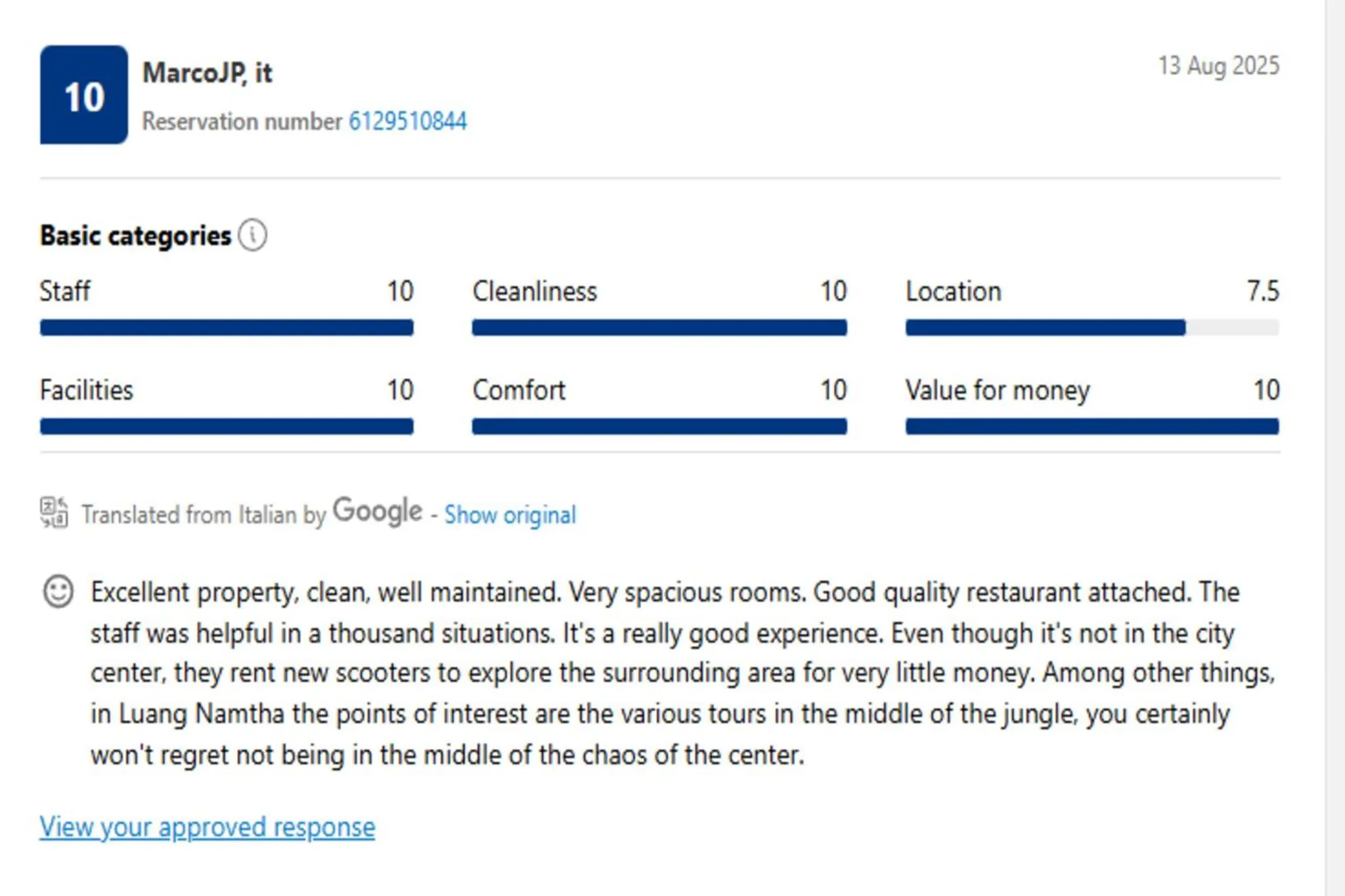 River view in Tulip Hotel