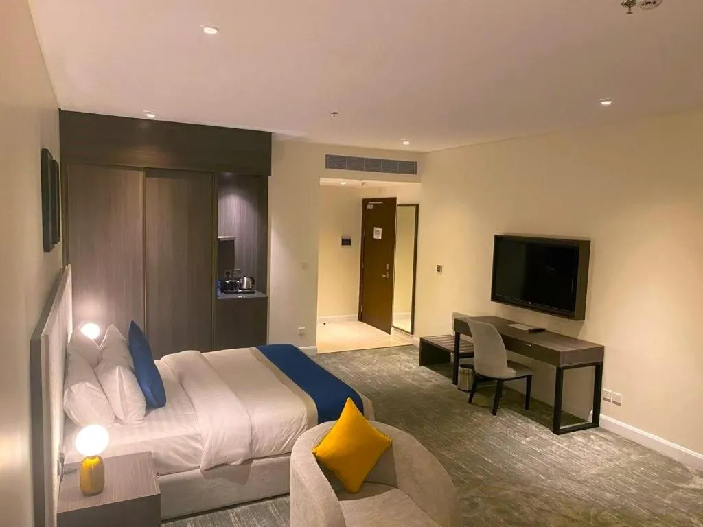 Communal lounge/ TV room in Savoye Hotel