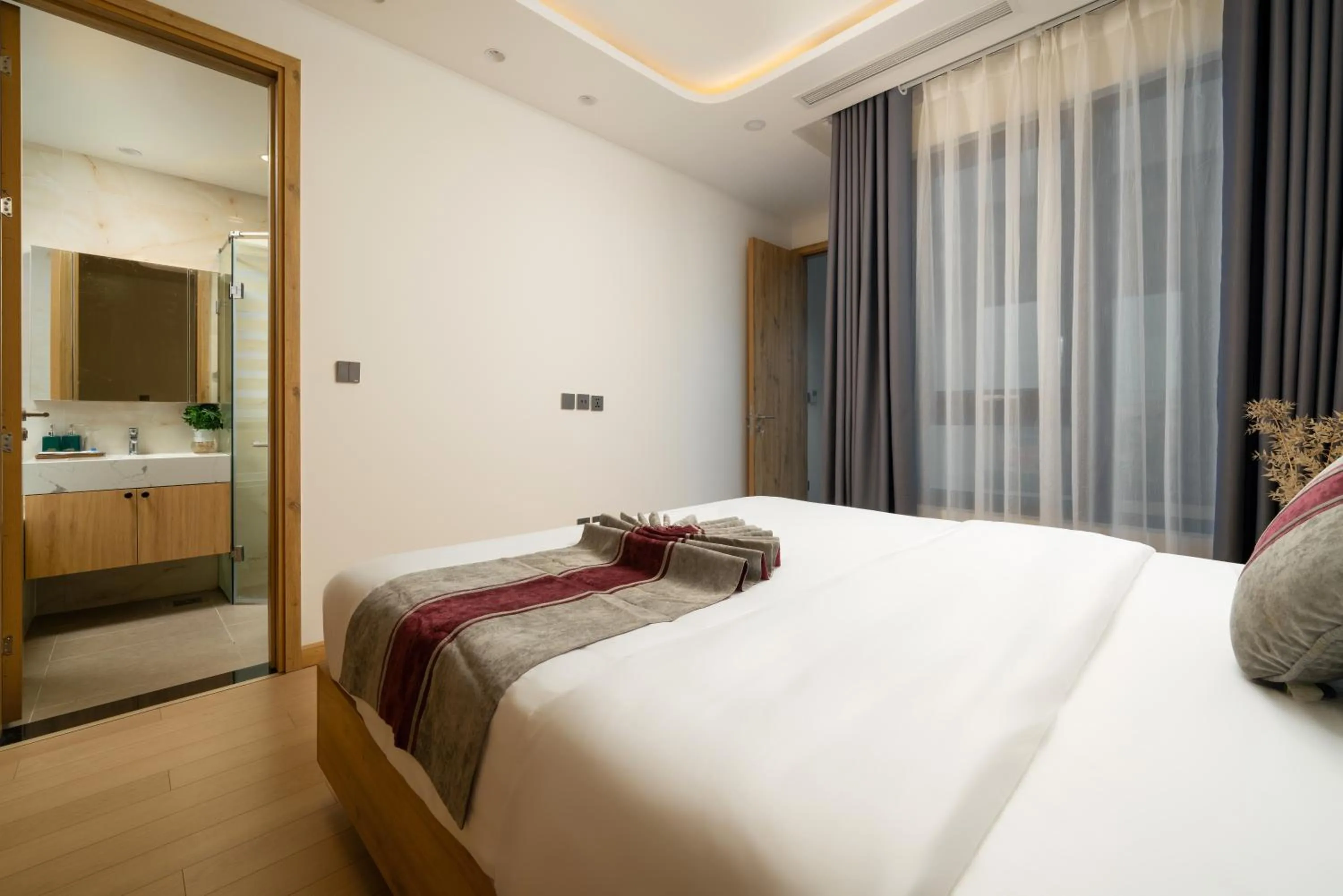 Bed in The Galaxy Home Doi Can Hotel and Apartment